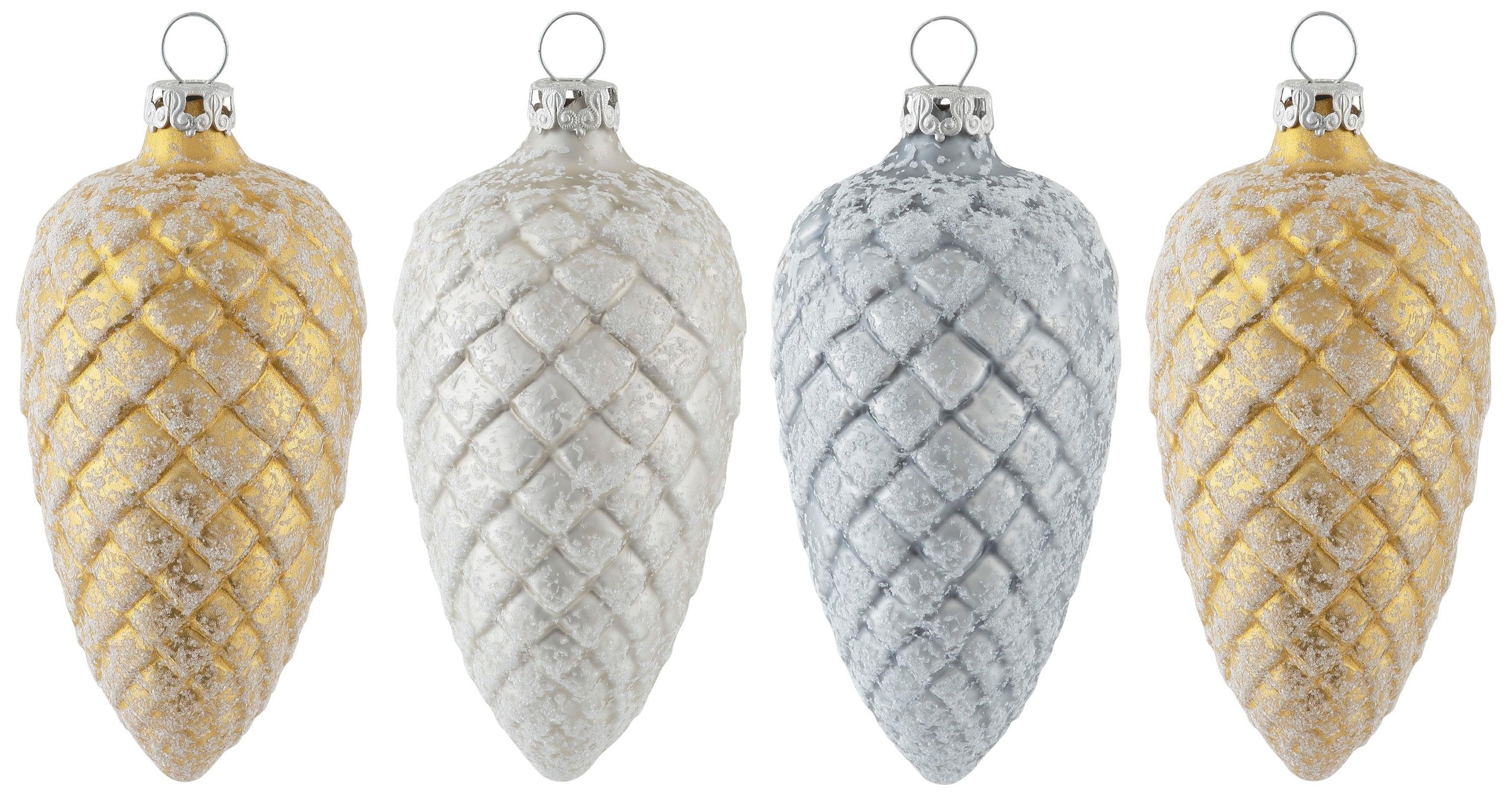 Christbaumschmuck "White Elegance" (4-teilig)