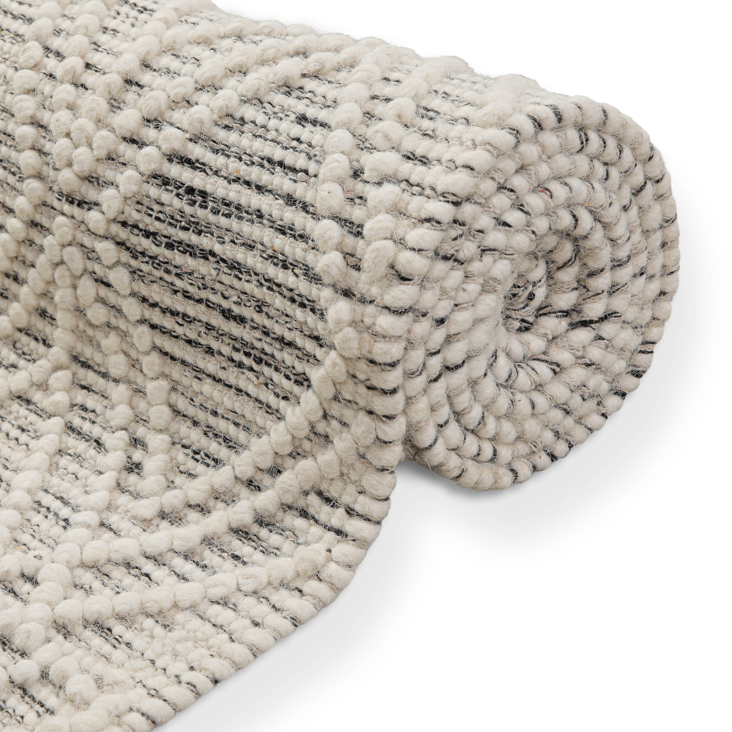 GOODproduct Teppich »Eleena« rechteckig 8 mm Höhe 70% Wolle, handgewebt, Raute, Hoch-Tief, Wohnzimmer, Naturfaser