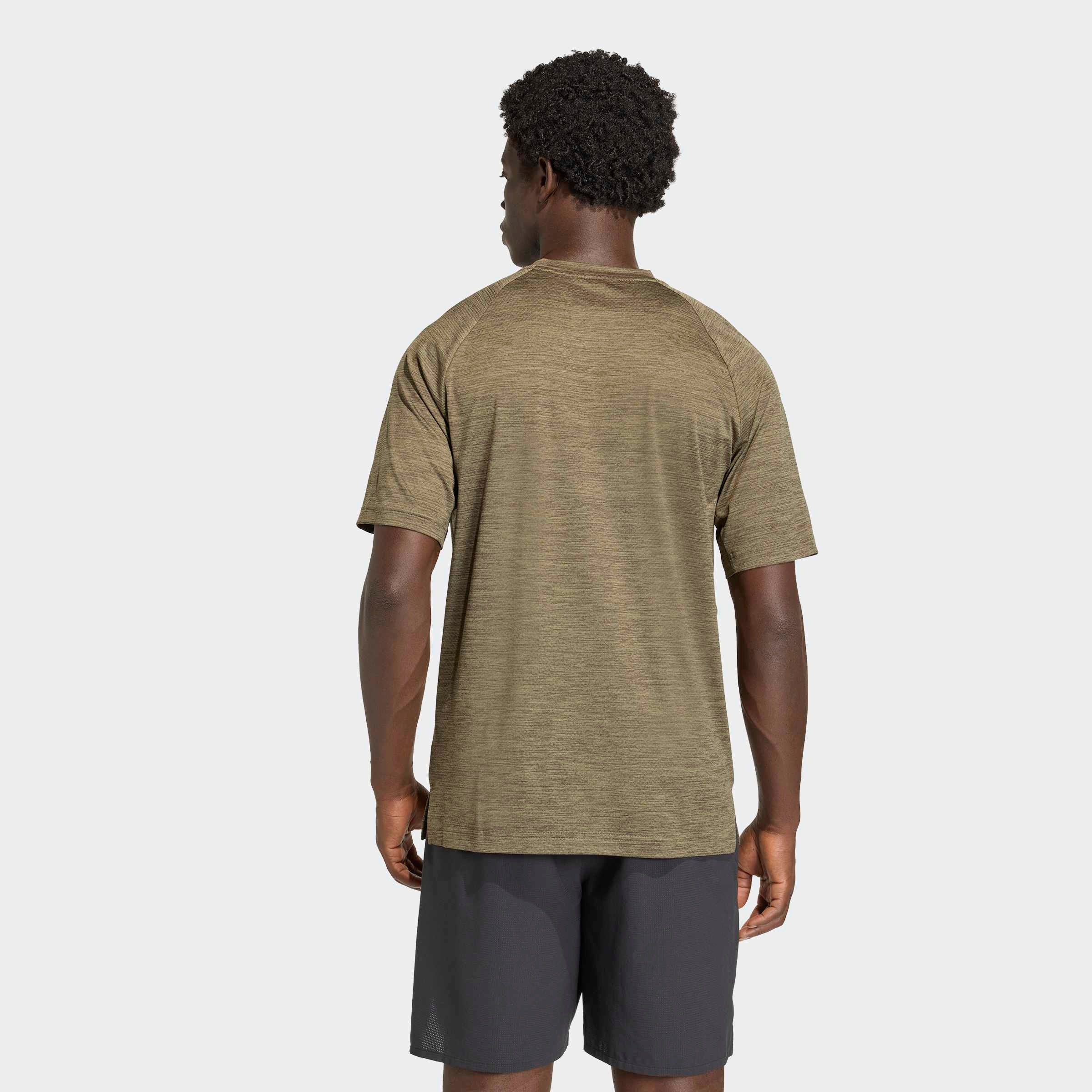 adidas Performance T-shirt »TECH ESSENTIALS WORKOUT« style sportif, col rond, manches courtes, longueur normale