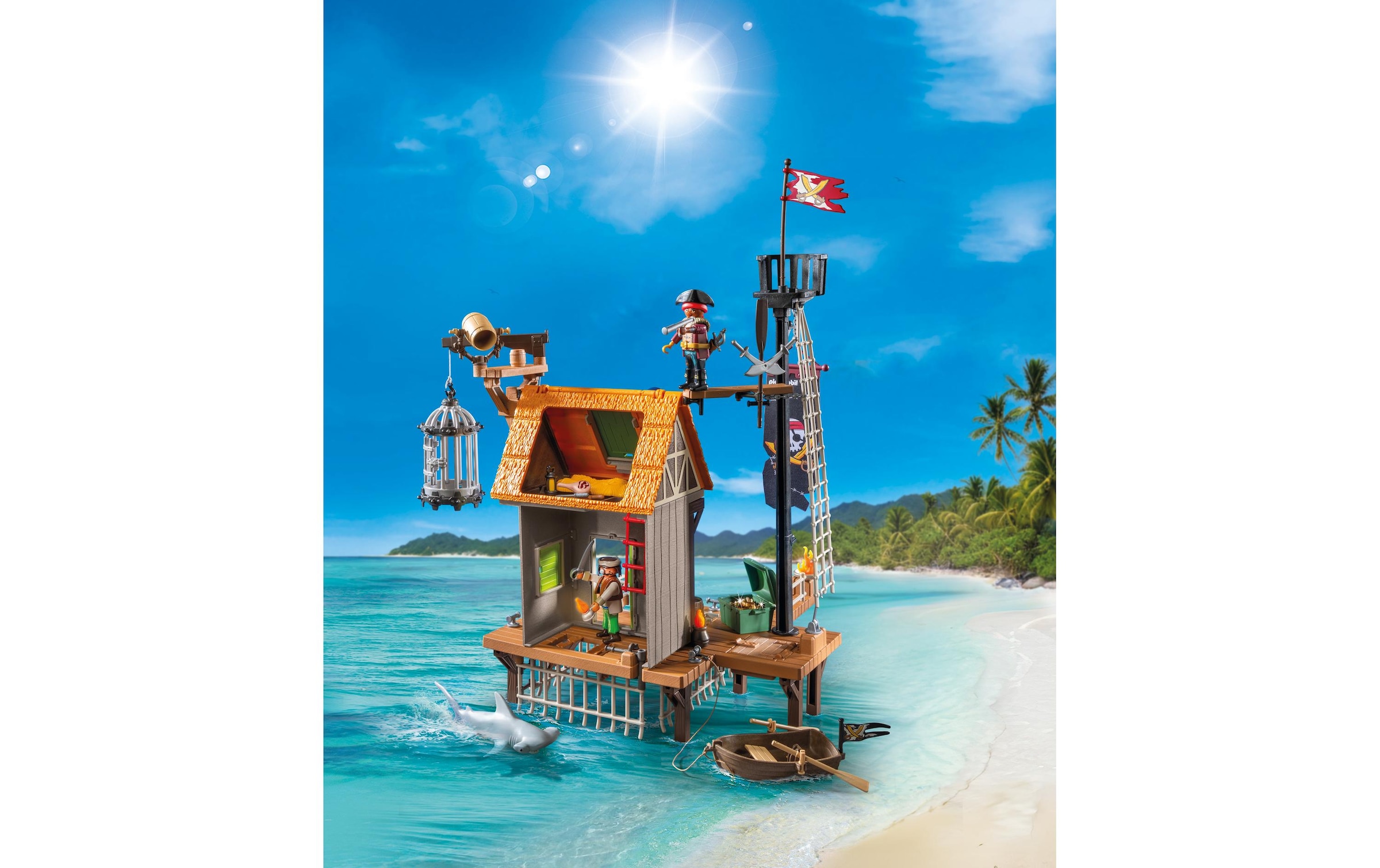 Playmobil® Briques de jeu »Piratenhafen mit Seeräuber-Gefängnis 71792«
