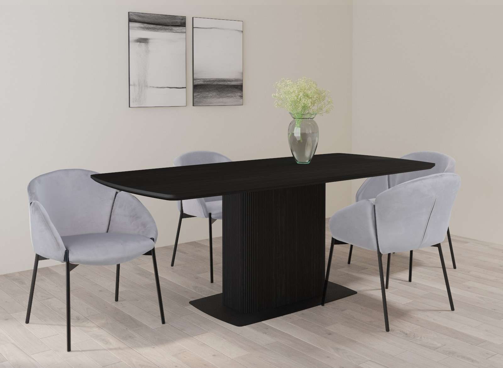 GOODproduct Chaise de salle à manger »Westfox« () 2 cuisgepolsterte Rückenlehne, Armlehne und Sitzfläche, Sitzhöhe 49 cm