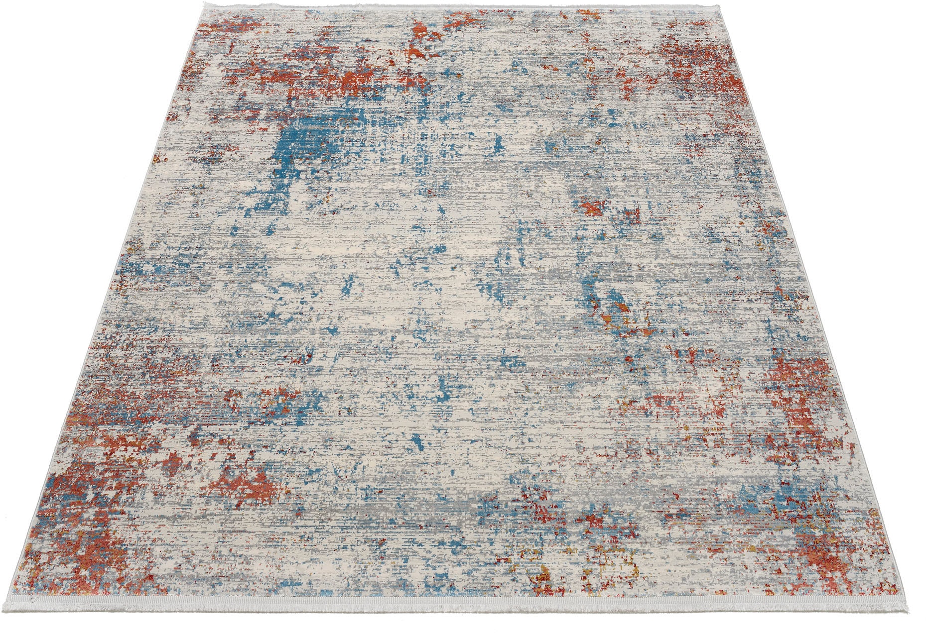 Image of OCI DIE TEPPICHMARKE Teppich "ELEMENTS HIGHLIGHT" rechteckig 8 mm Höhe Kurzflor, dezenter Glanz, Viskose, Wohnzimmer