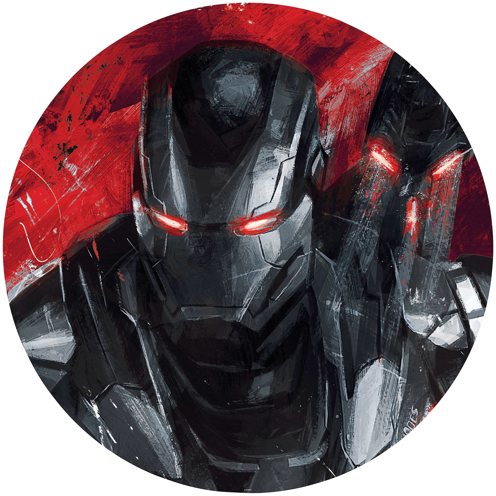 ♕ Komar Fototapete »Avengers Painting War-Machine«,  bedruckt-Comic-Retro-mehrfarbig, 125x125 cm (Breite x Höhe), rund und  selbstklebend versandkostenfrei auf