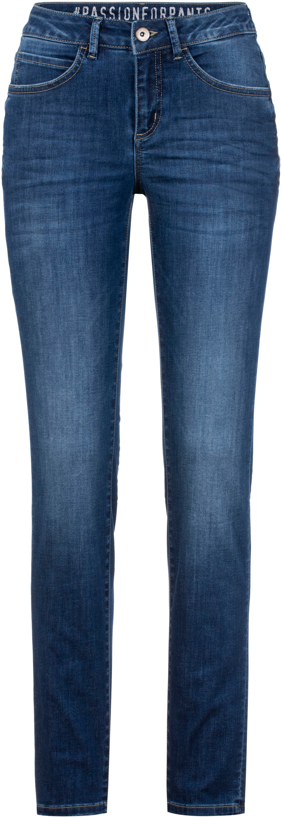 Stehmann Slim-fit-Jeans »Peggy«, in mittelblauer Waschung mit Used-Effekten