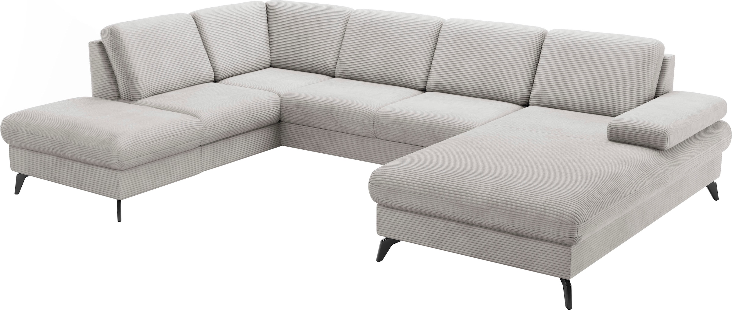 sit&more Wohnlandschaft »Morris Jubi U-Form«, inkl. Armteilfunktion und 1 Zierkissen, wahlweise mit Bettfunktion