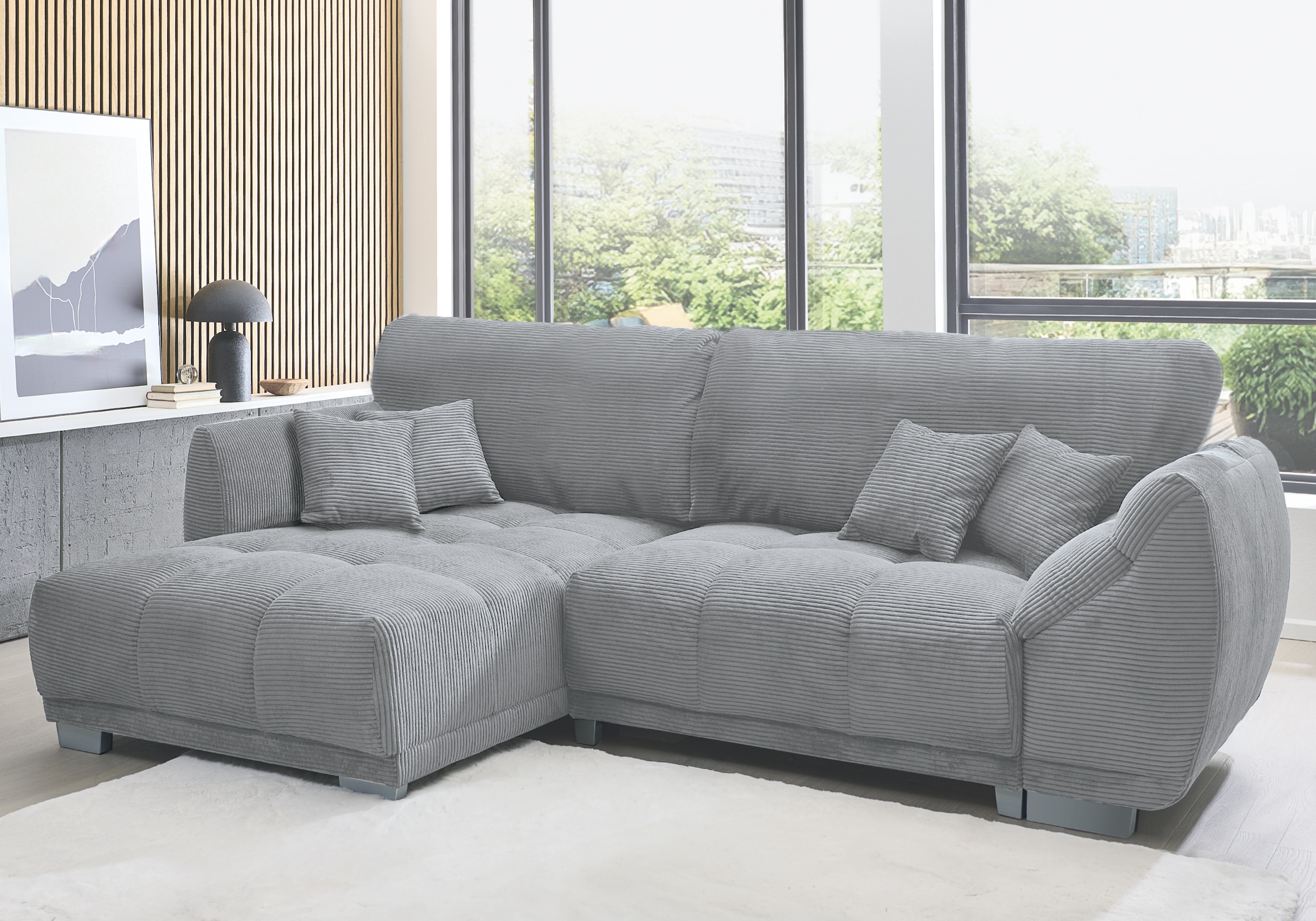 Home affaire Wohnlandschaft »248 II, Breite 288 cm« inkl. Bettfunktion und Bettkasten