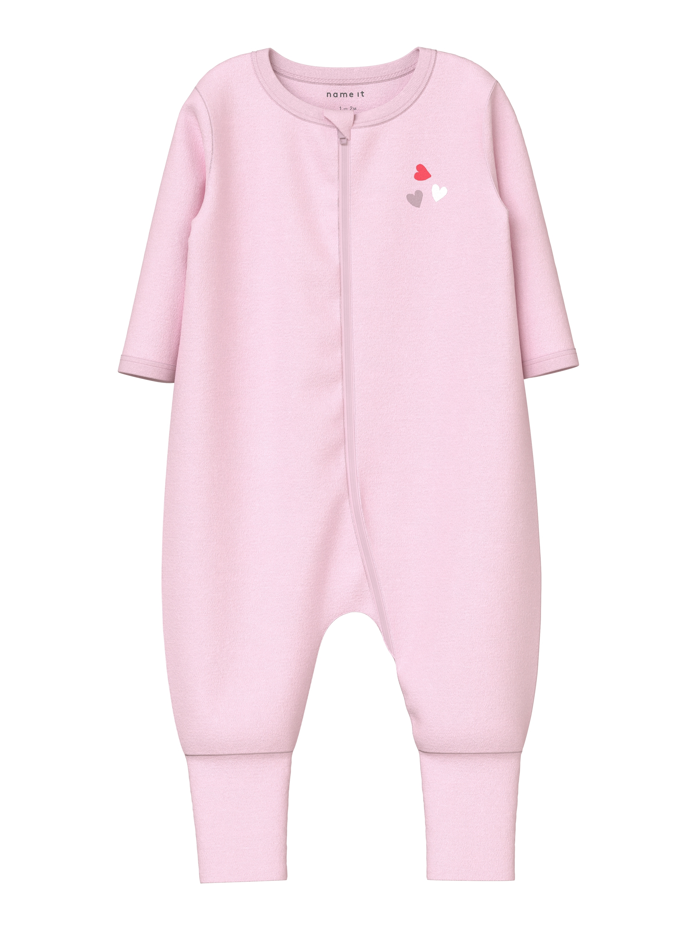 Name It Schlafanzug »NBFNIGHTSUIT 2P ZIP FF CAR. HEART NOOS« Packung, 2 tlg.