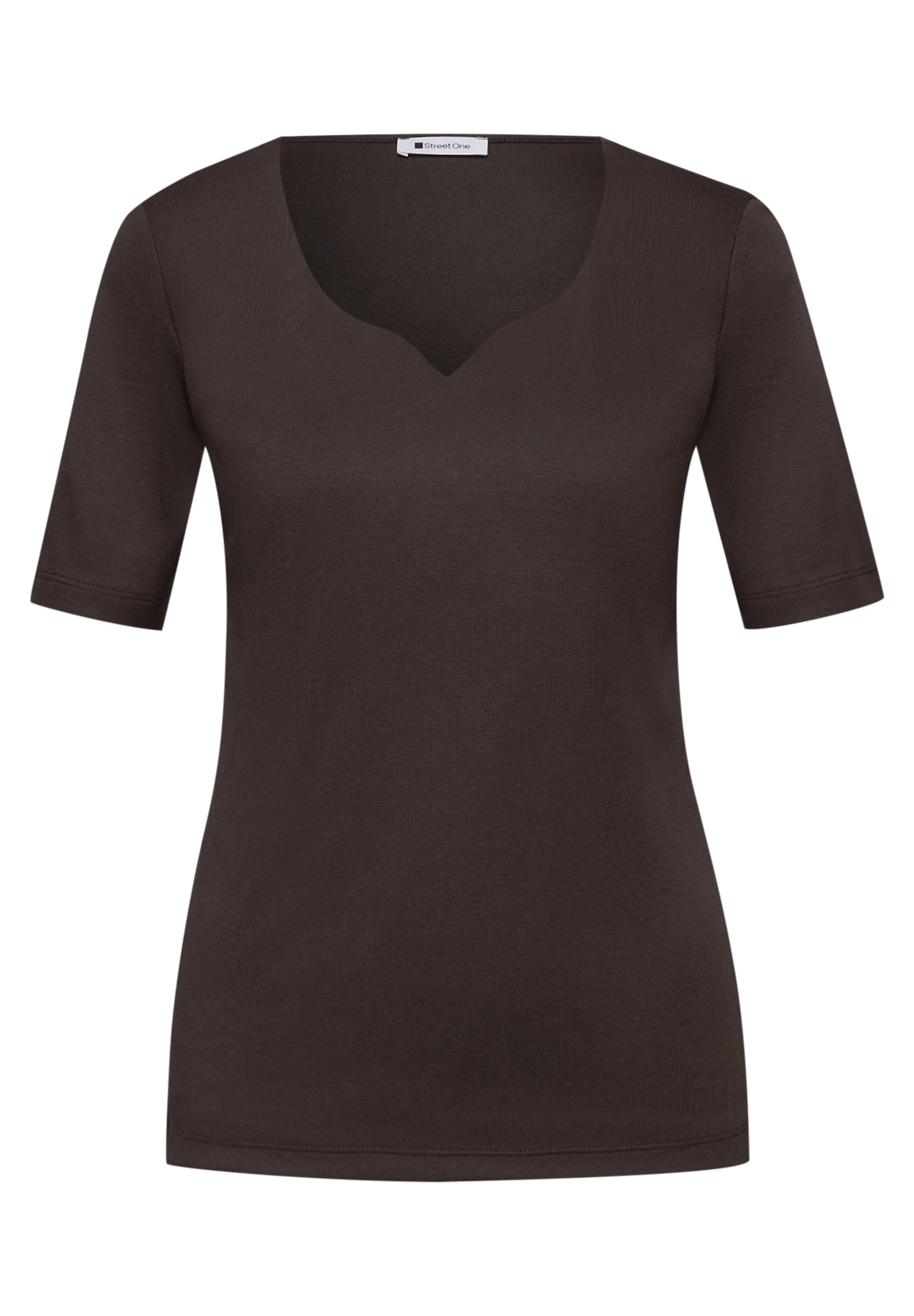 STREET ONE T-shirt à manches courtes »Style Ada« T-shirt d'été avec décolleté en cœur