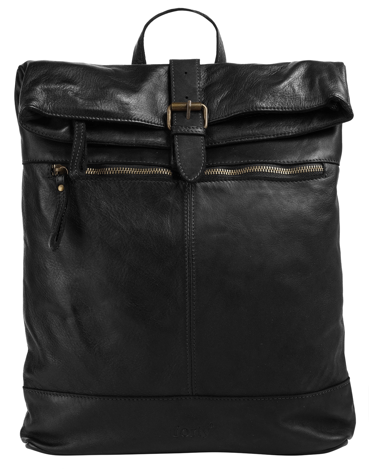 Image of forty Tagesrucksack "FORTY Herren, Damen echt Leder, Made in Italy" echt Leder, Made in Italy
