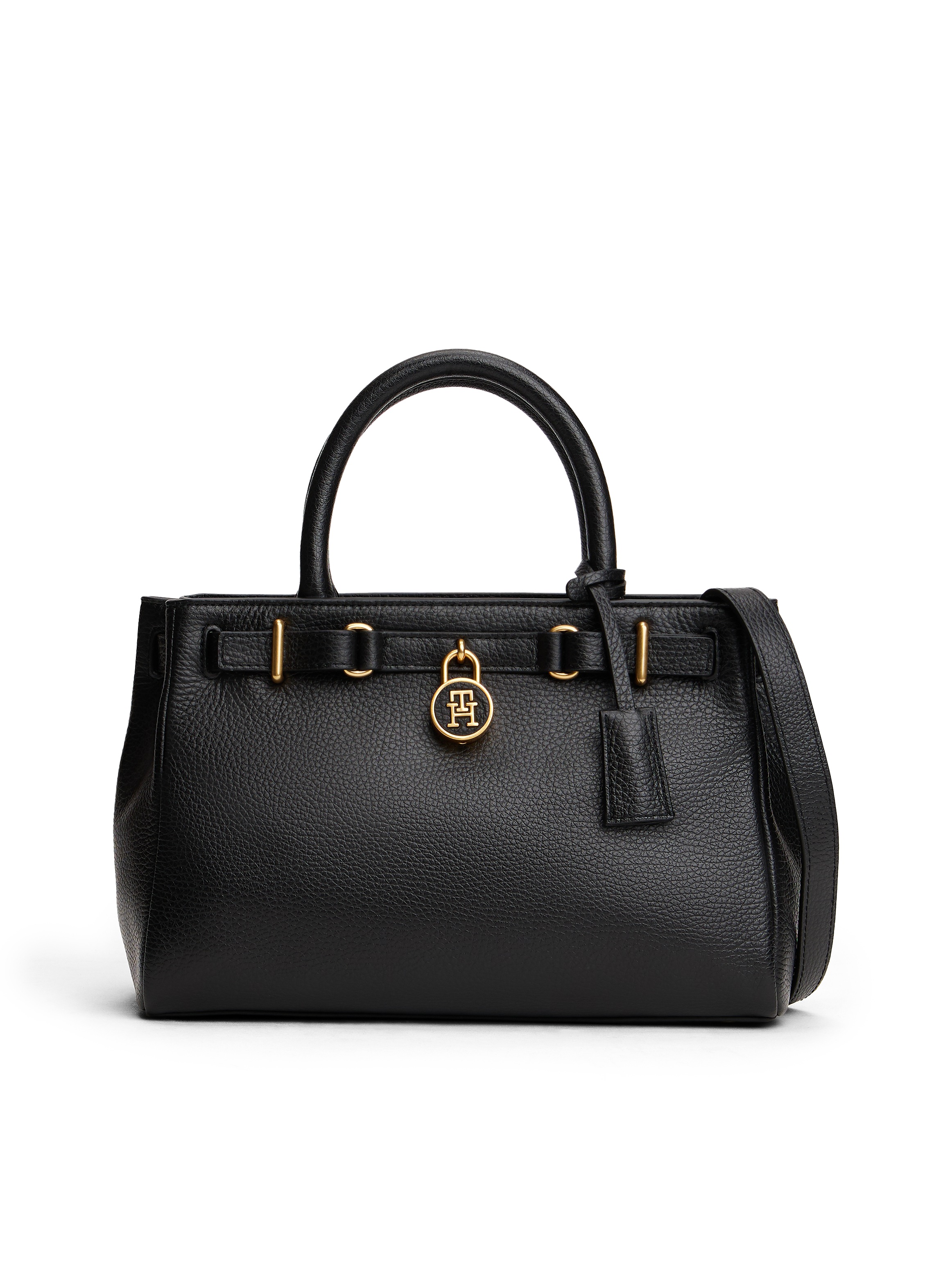 Image of Tommy Hilfiger Henkeltasche "AMERICAN ICON MINI TOTE LEATHER", Damen Tragetasche, Businessbag mit Zierriegel und Schloss