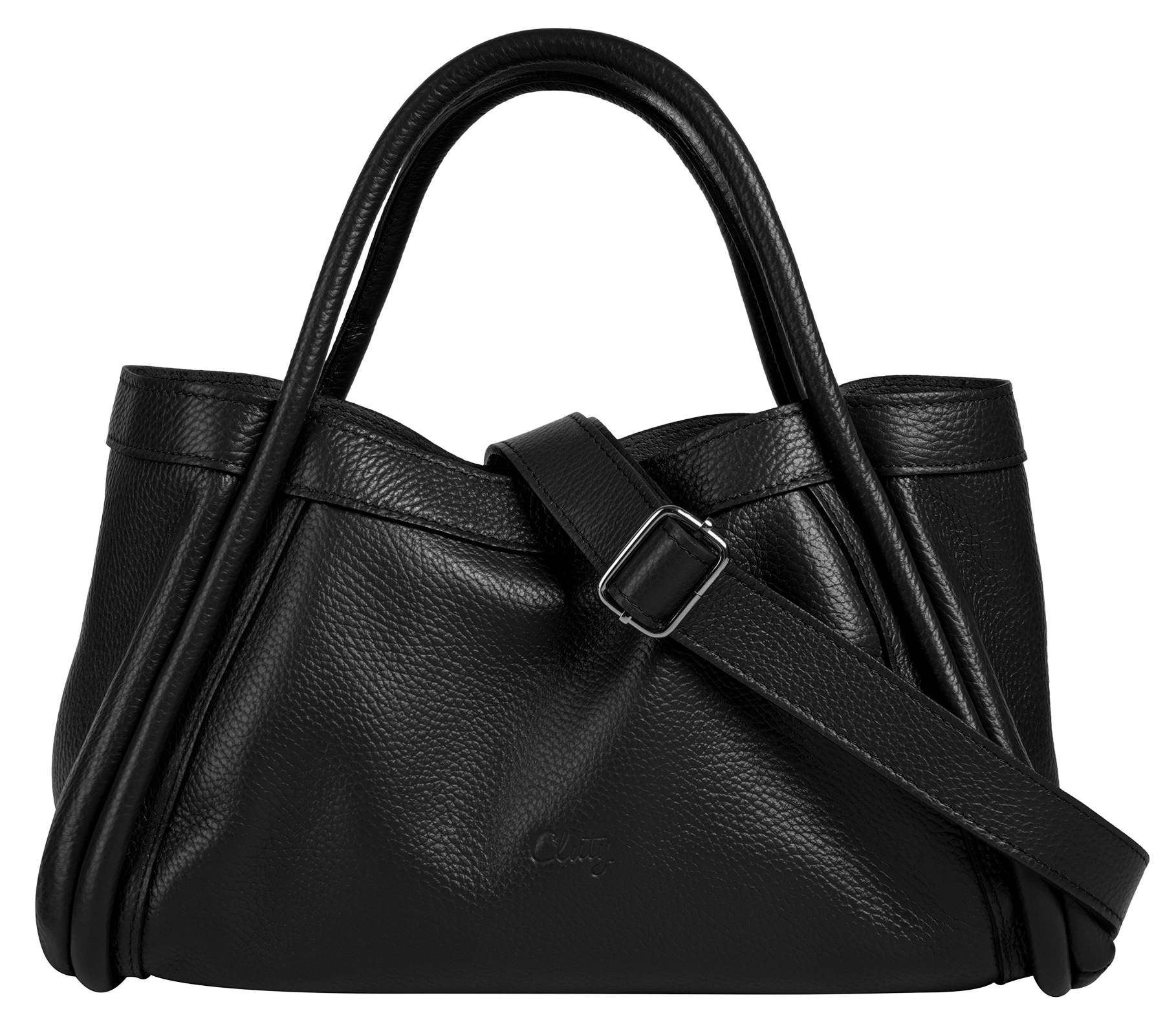 Cluty Henkeltasche »2 in 1« echt Leder, Made in Italy