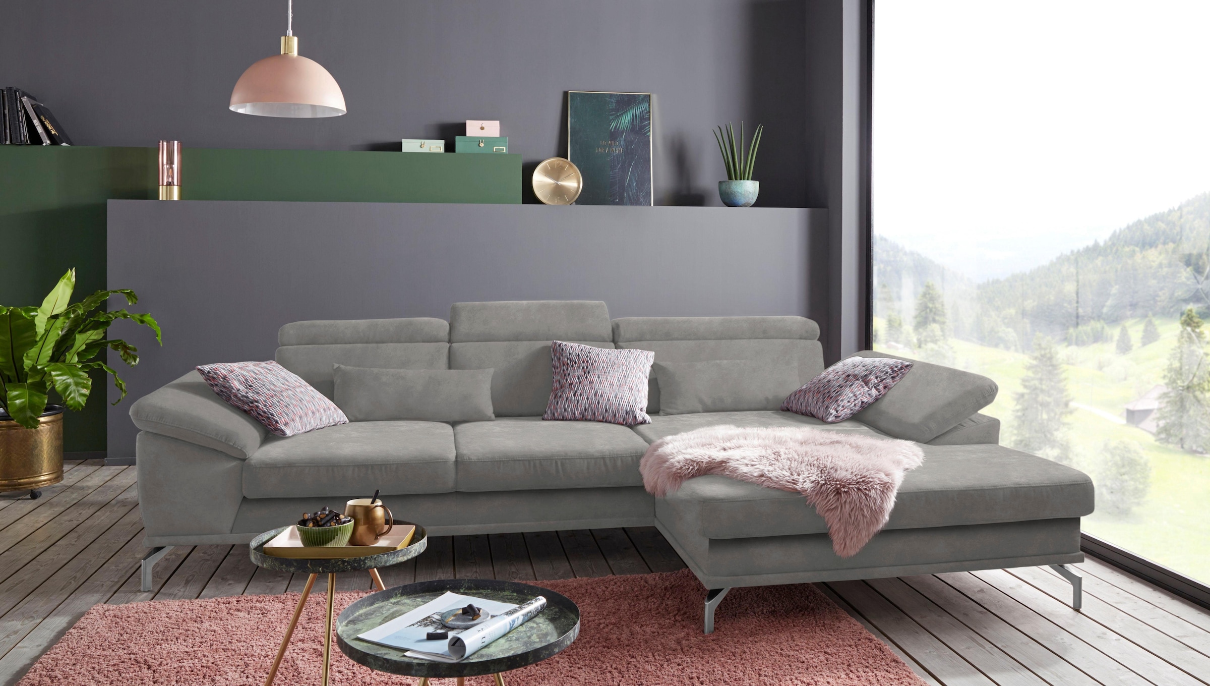 sit&more Ecksofa »Scorpio L-Form«, inklusive Sitztiefenverstellung, wahlweise mit Kopfverstellung
