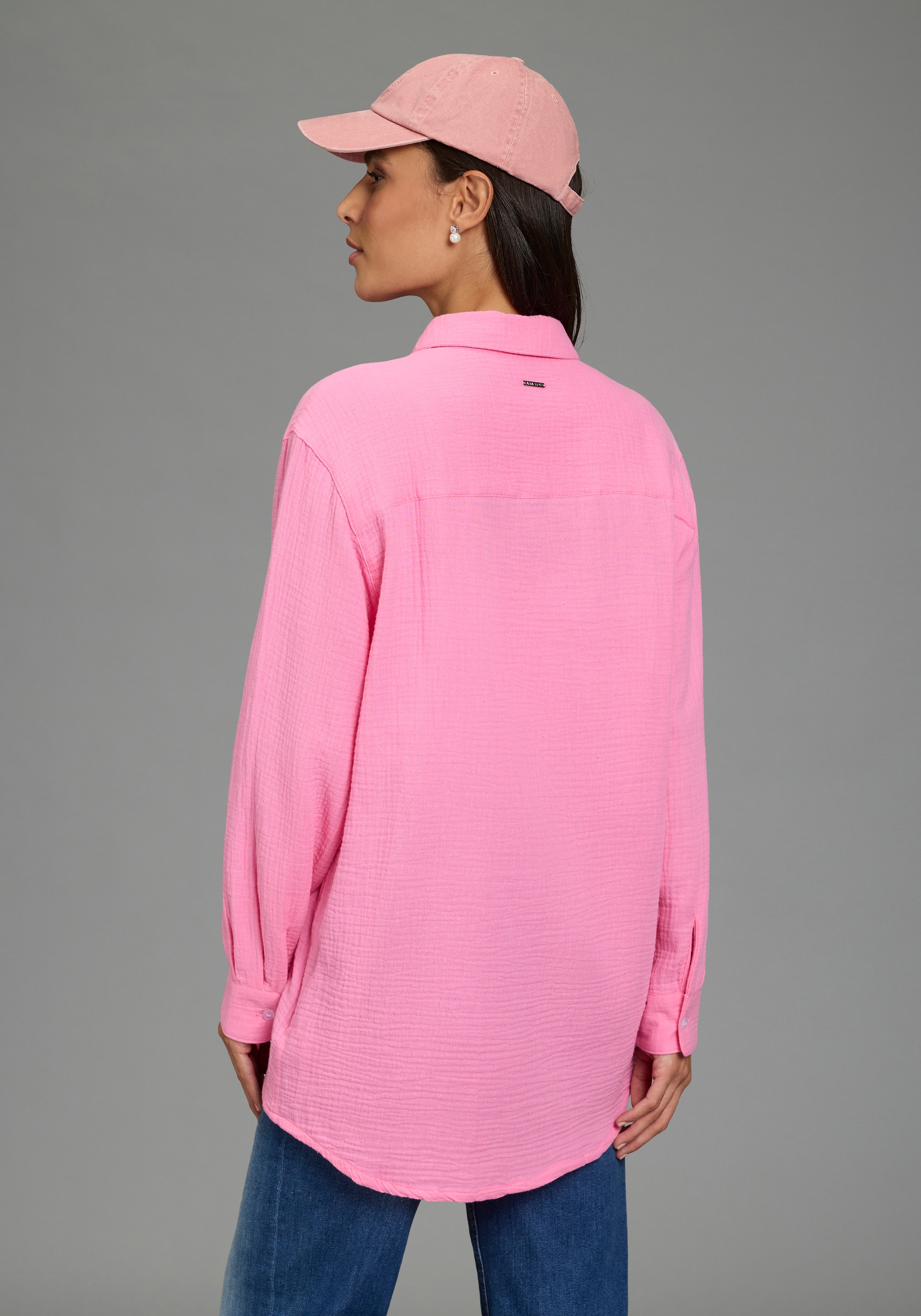 Laura Scott Chemisier long in Musselin-Qualität