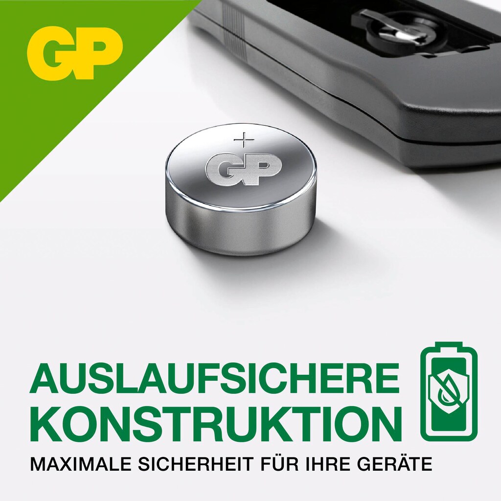 GP Batteries Knopfzelle »Alkaline A76 (LR44, V13GA)«, 1,5 V, (Set, 10 St.)