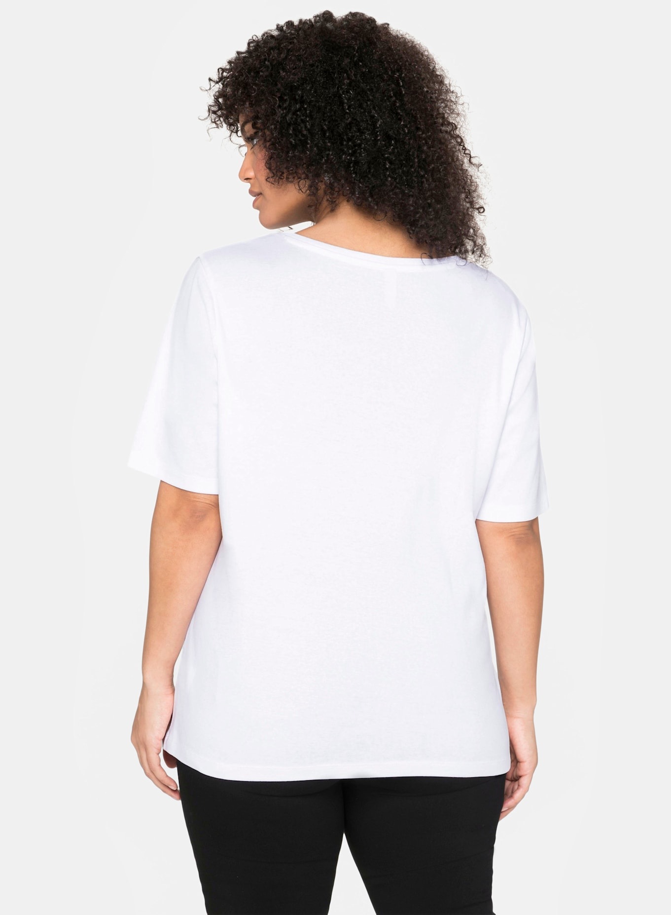 Sheego Kurzarmshirt »T-Shirt«, (1 tlg.)