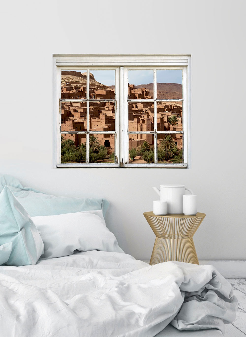 Image of queence Wandsticker "Stadt" Wandsticker, Wandbild, selbstklebend, 3D, Fenster