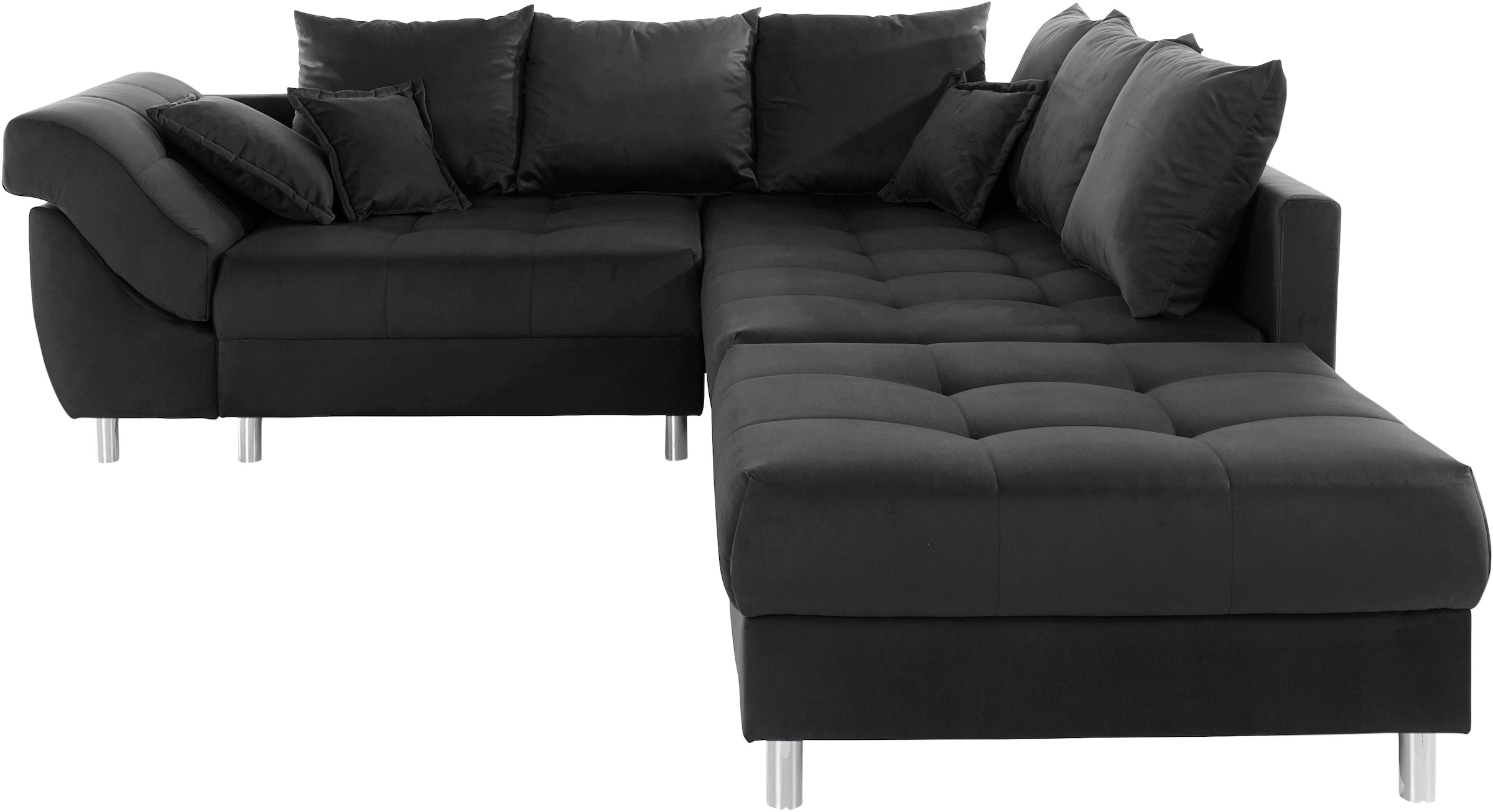 COLLECTION AB Ecksofa »(Spar-Set) Innsbruck L-Form und Hocker«, (Spar-Set), Ecksofa und Hocker, Recamiere links oder rechts montierbar
