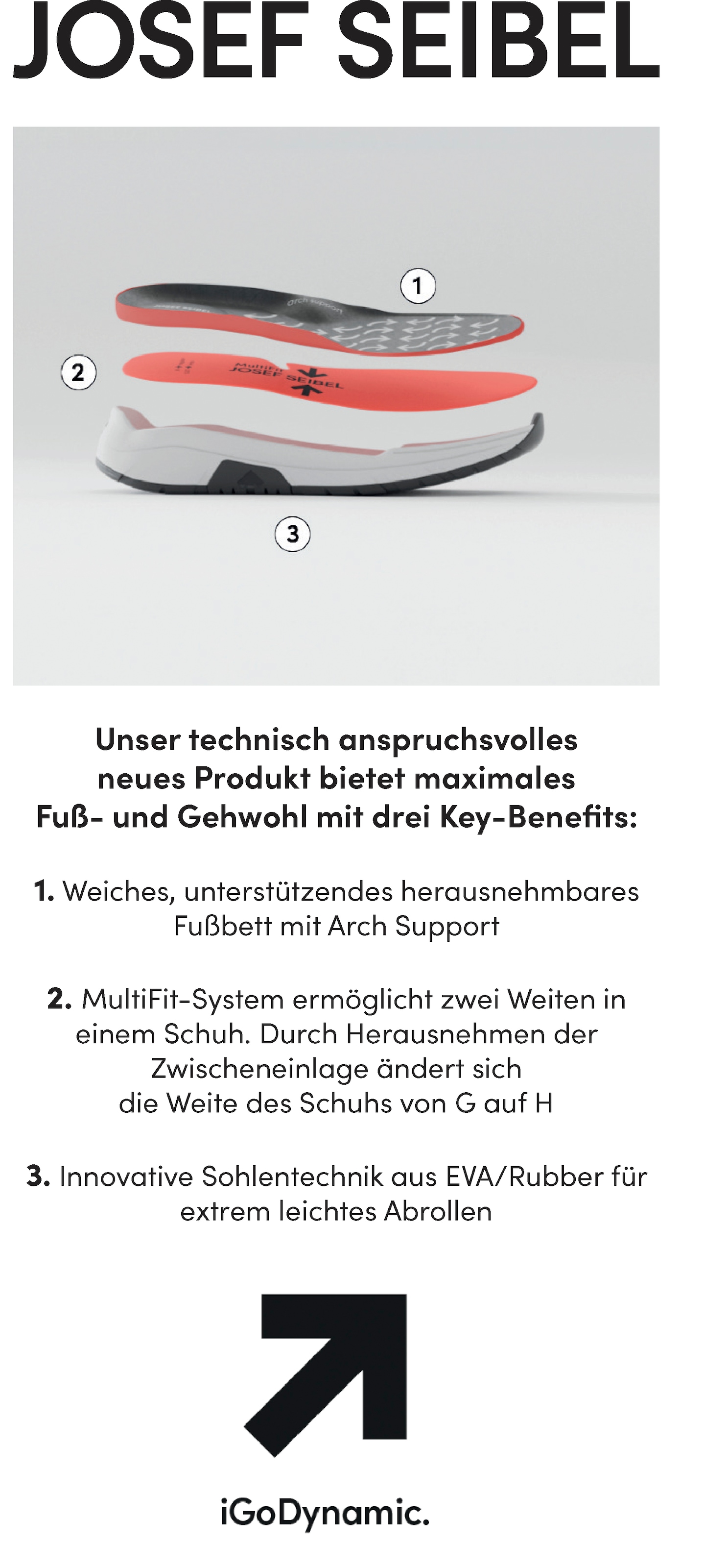 Josef Seibel Sneaker »Elli 01«, Trekkingschuh, Schnürboots, Komfortschuh mit Wechselfussbett