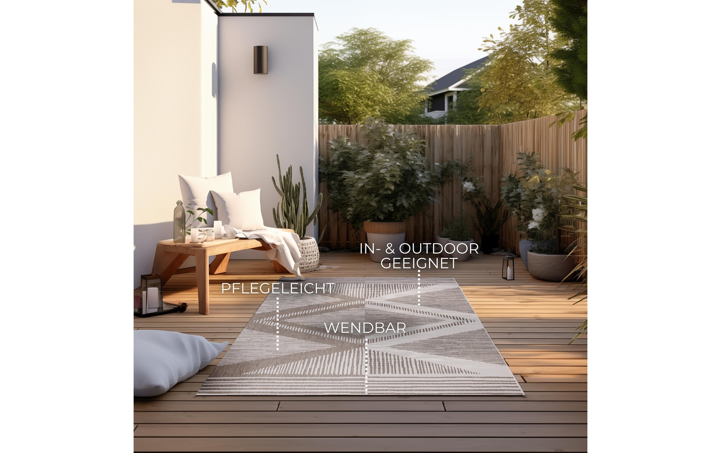 ELLE DECORATION Teppich »Rhombus 120 x 170 cm Linen«