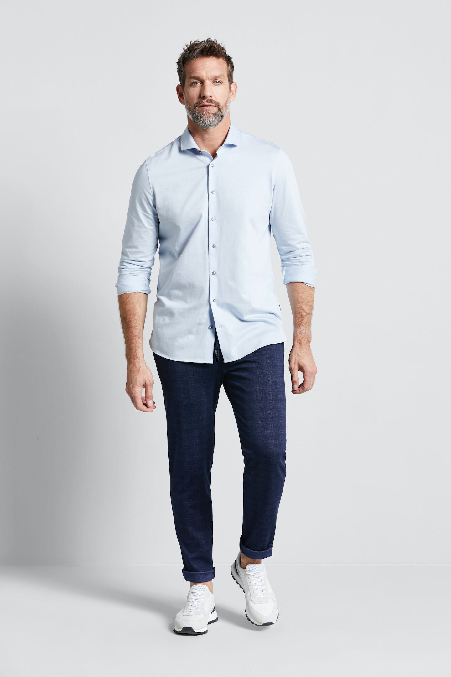 bugatti Chemise d'affaires mit Haifisch-Kragen