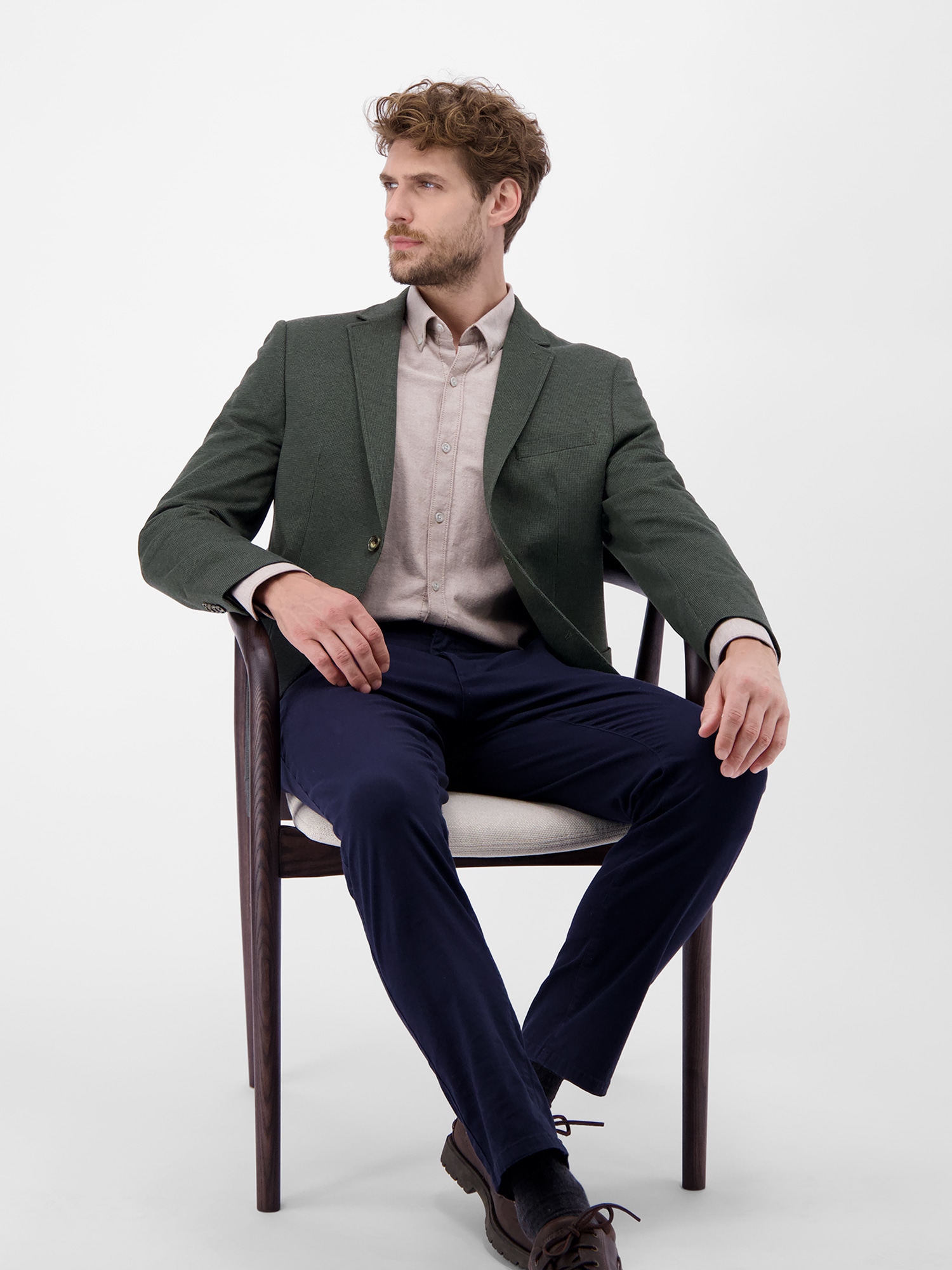 LERROS Jerseysakko »Sakko mit Hahnentrittmuster«