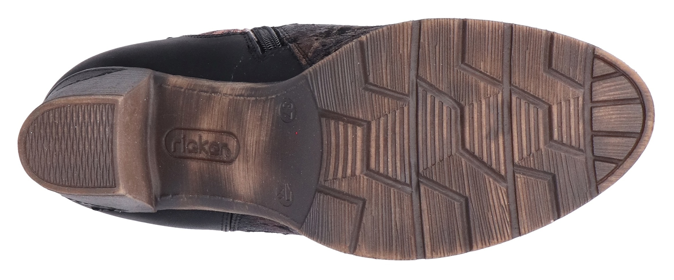 Rieker Stiefelette  Trachtenstiefelette, Festtagsstiefelette, Blockabsatz, mit Warmfutter