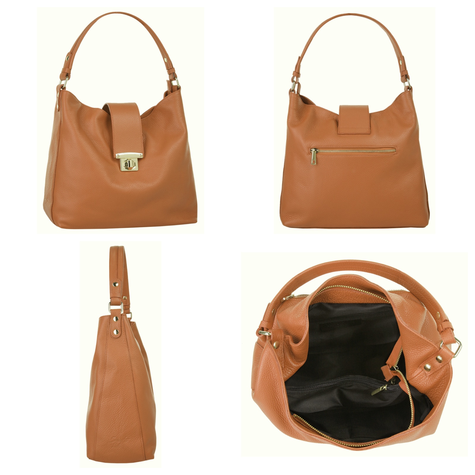 Samantha Look Shopper echt Leder, Made in Italy