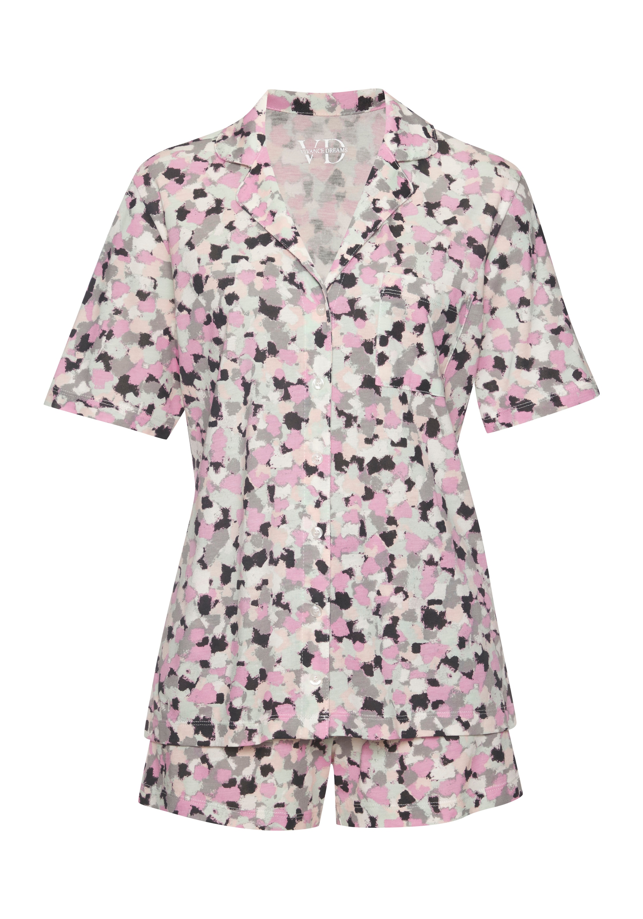 Vivance Dreams Shorty 2 pièces mit Aquarell-Muster