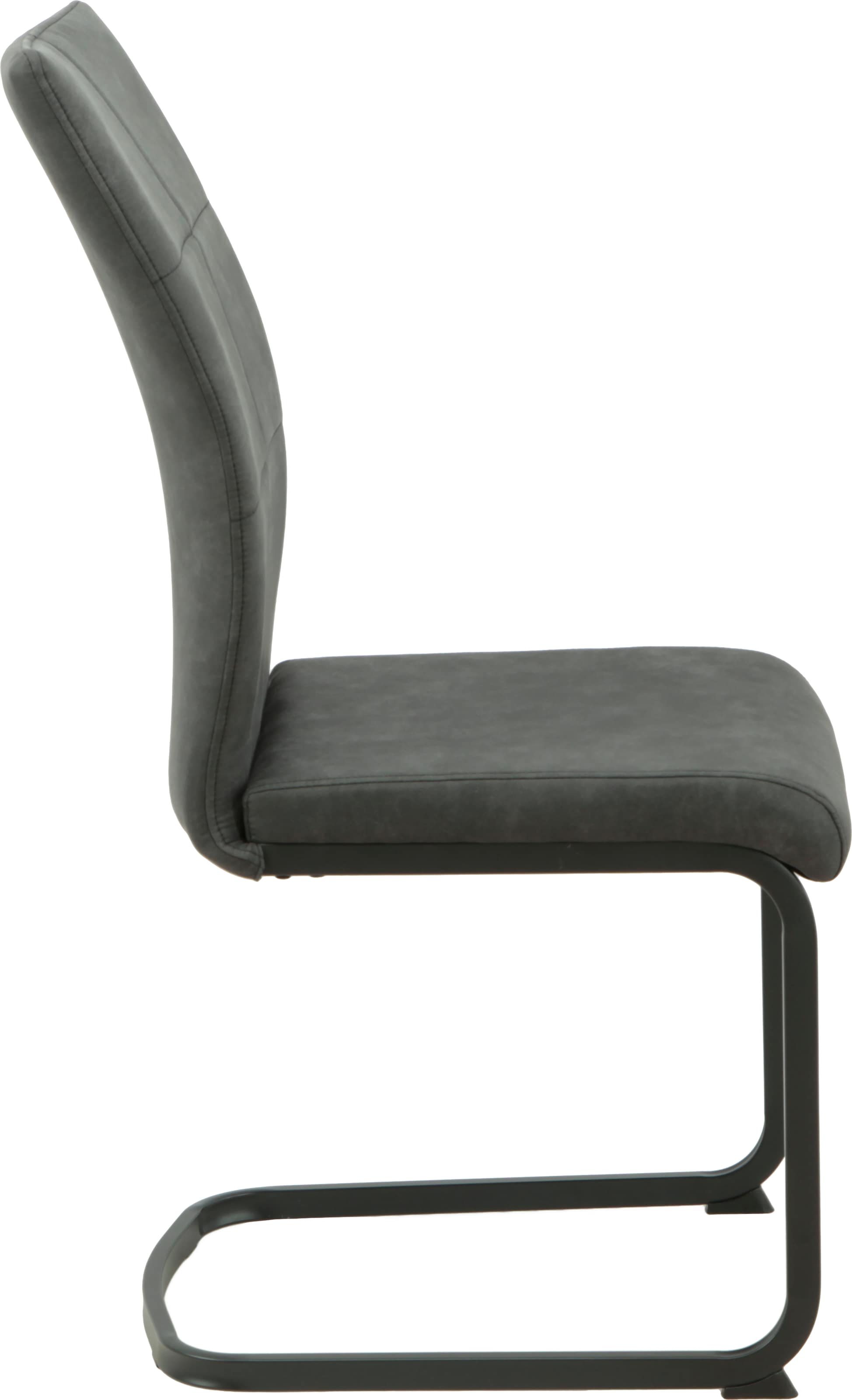 HELA Essgruppe »SPREE« 4 Stk. tlg. Esstisch 140x90 cm mit Dickkante, Microfaserbezug,