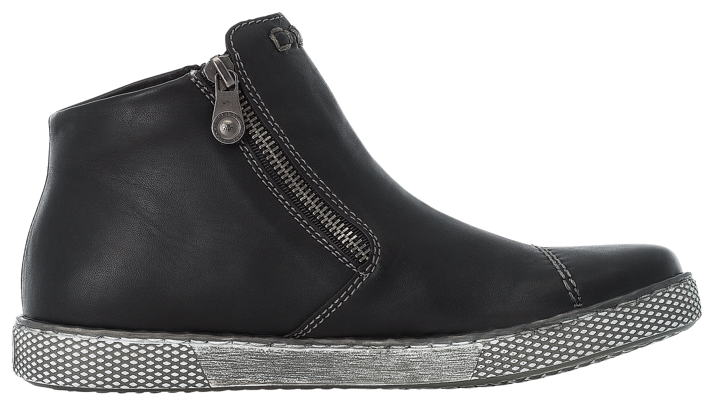 Rieker Schlupfboots, Stiefelette, Schlupfboots mit Reissverschluss