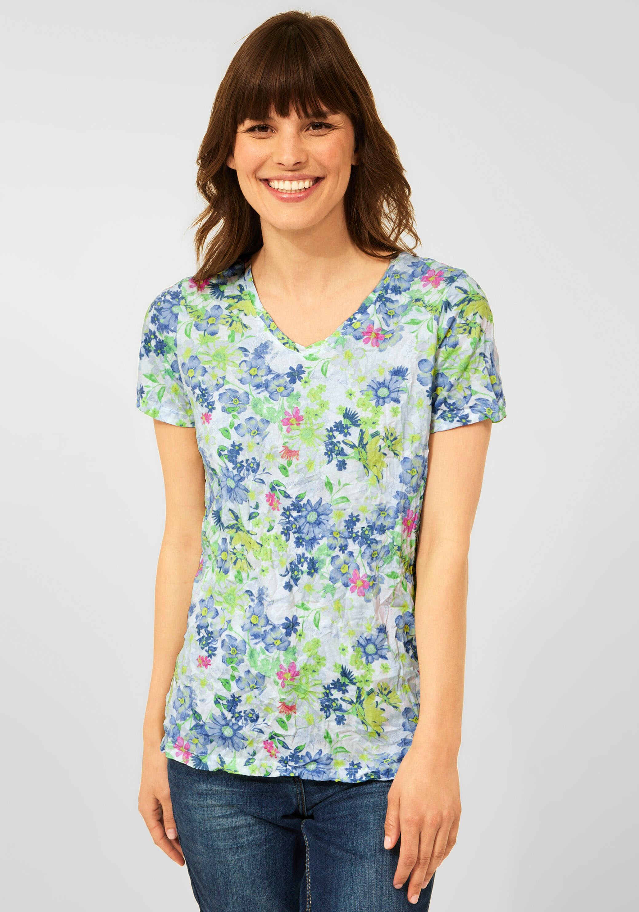 Image of Cecil V-Shirt, mit floralem Allover-Print bei Ackermann Versand Schweiz