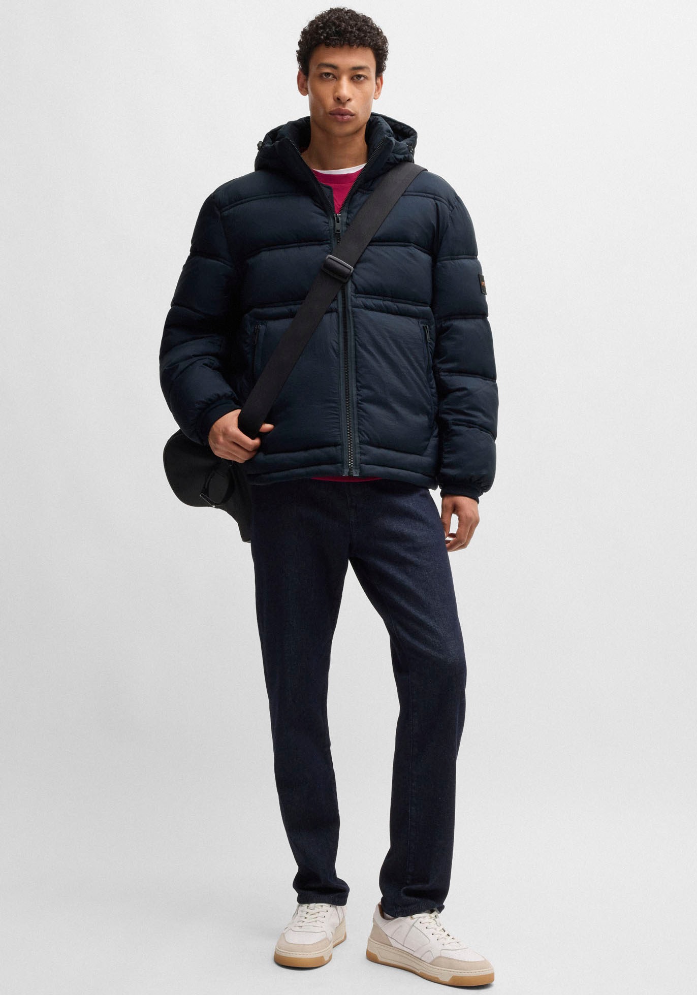 BOSS ORANGE Steppjacke »Okobra«, mit Kapuze, mit Reissverschlusstaschen