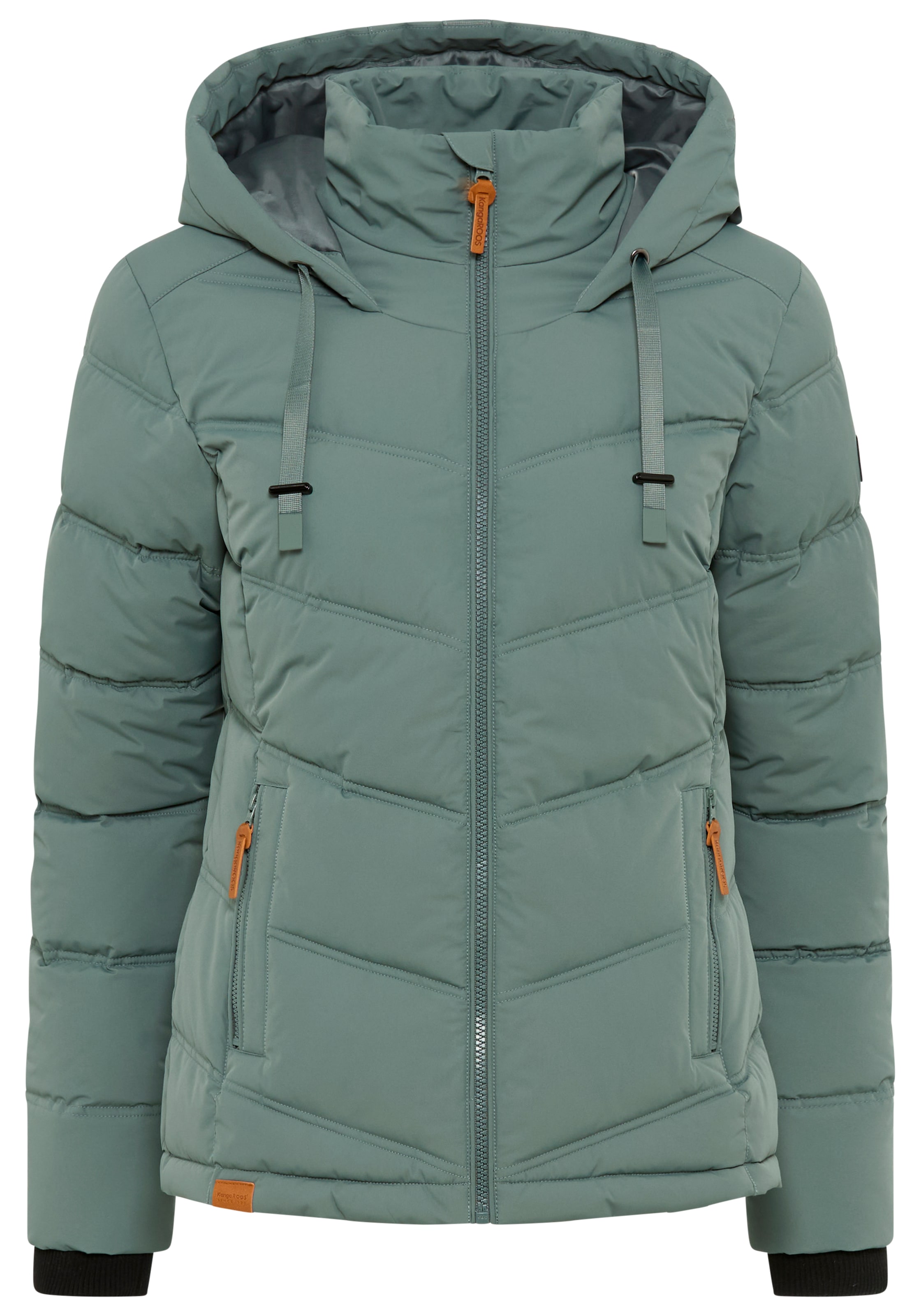 KangaROOS Winterjacke, mit Kapuze, mit Kapuze und Kordelzug, Reissverschlusstaschen und Innentasche