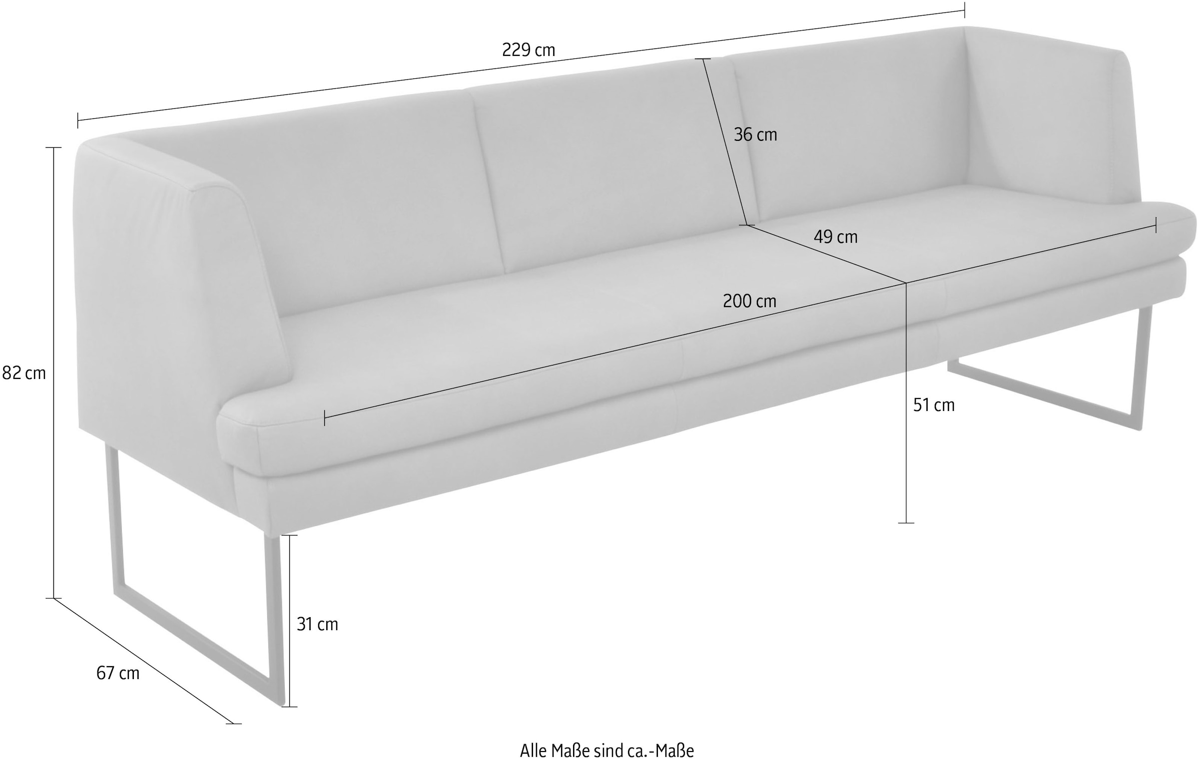 K+W Komfort & Wohnen »Cube« Hammerkissenoptik, 2 Breiten, Metallkufe schwarz