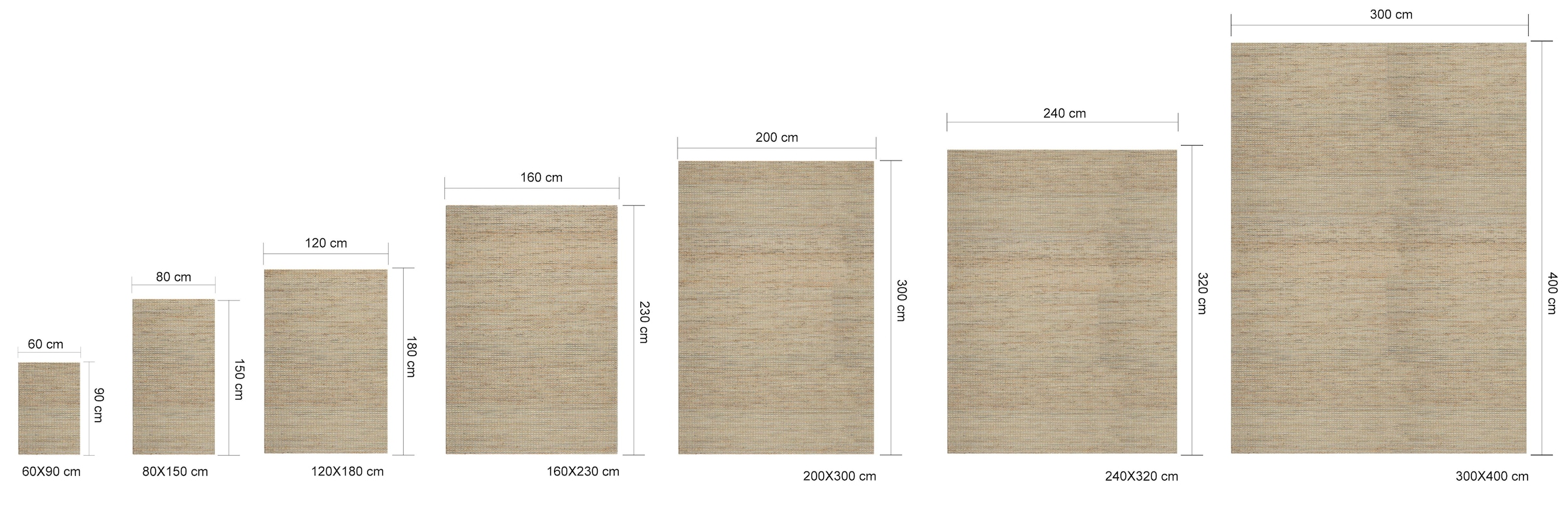 GOODproduct Teppich »Jerron, Jute-Mix, Flechtoptik« rechteckig 15 mm Höhe Scandi-Stil, Strukturgewebe, Wohnzimmer, Schlafzimmer, Esszimmer