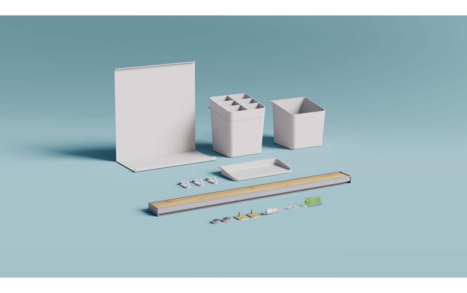 tesa Elément de rangement »M Bambus/Weiss«