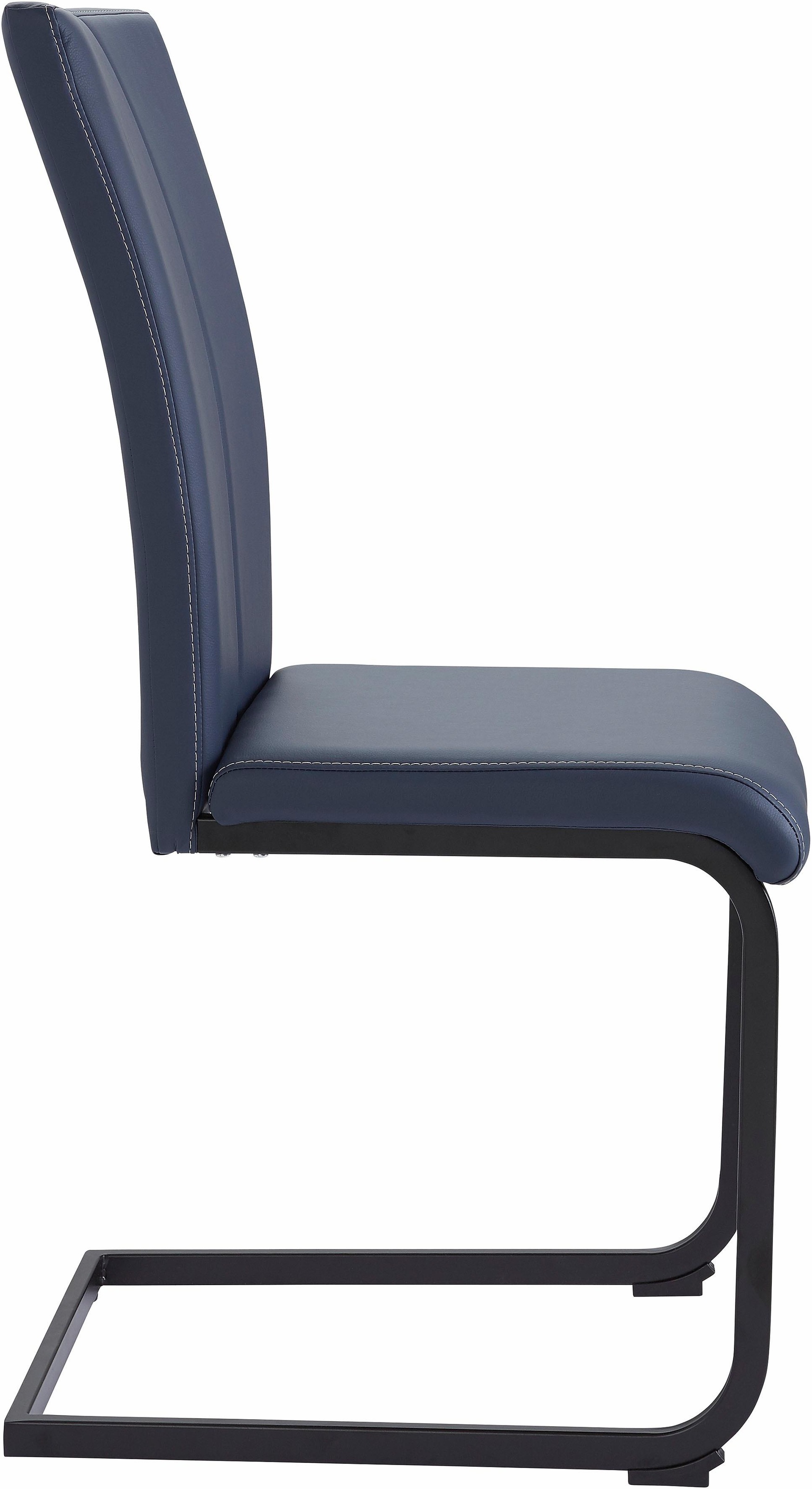 Home affaire Freischwinger »Nils«, (Set), 2 St., Kunstleder, Stuhl belastbar bis 120 Kg, Gestell Metall im Chrom-Look oder Schwarz