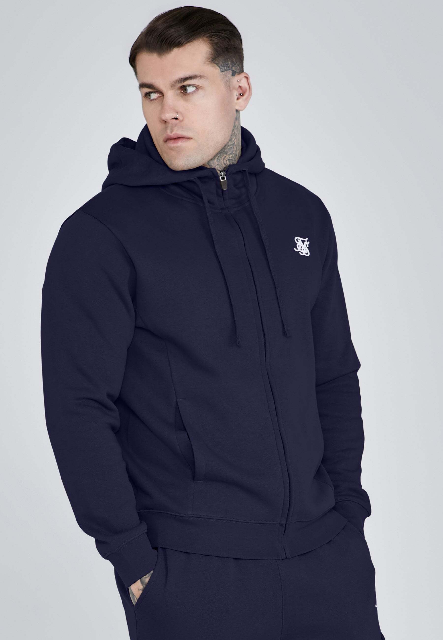 Siksilk Veste sweat »Siksilk Sweatjacke Essentials«