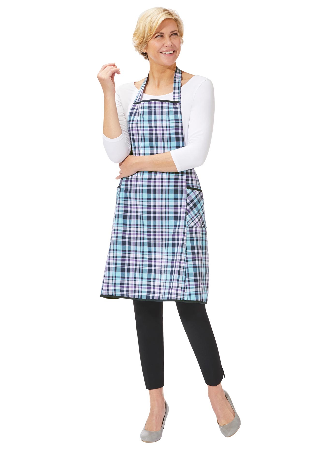 Latzschürze mit verstellbarem Nackenband