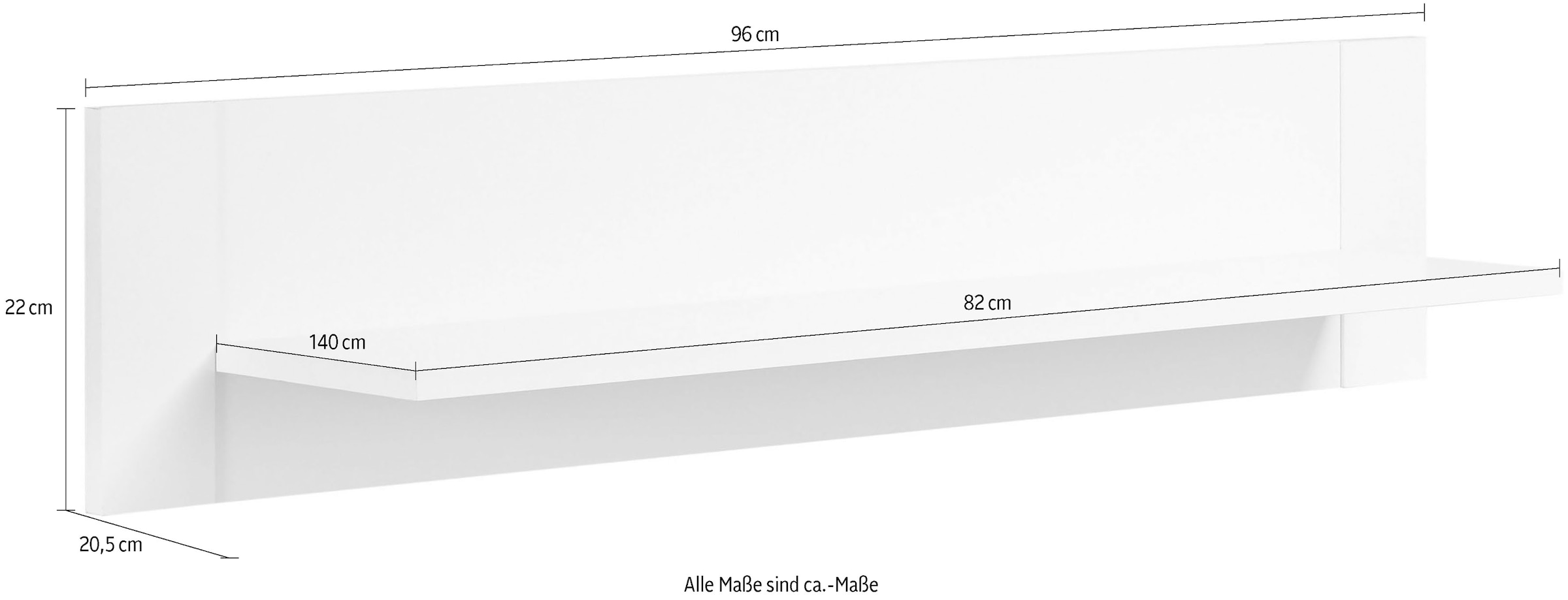 Begabino Tableau mural »Paula« blanc, étagère flottante charge max. 5 kg