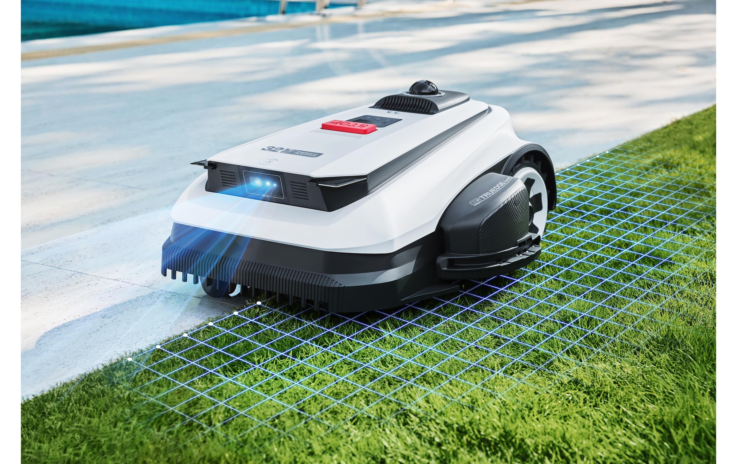 ECOVACS Rasenmähroboter »GOAT A1600 LiDAR PRO« Mäheffizienz von 400 m²/h, Trimmer (8500 rpm),   Dual-LiDAR Navigation, leistungsstarker 32-V Energieplattform