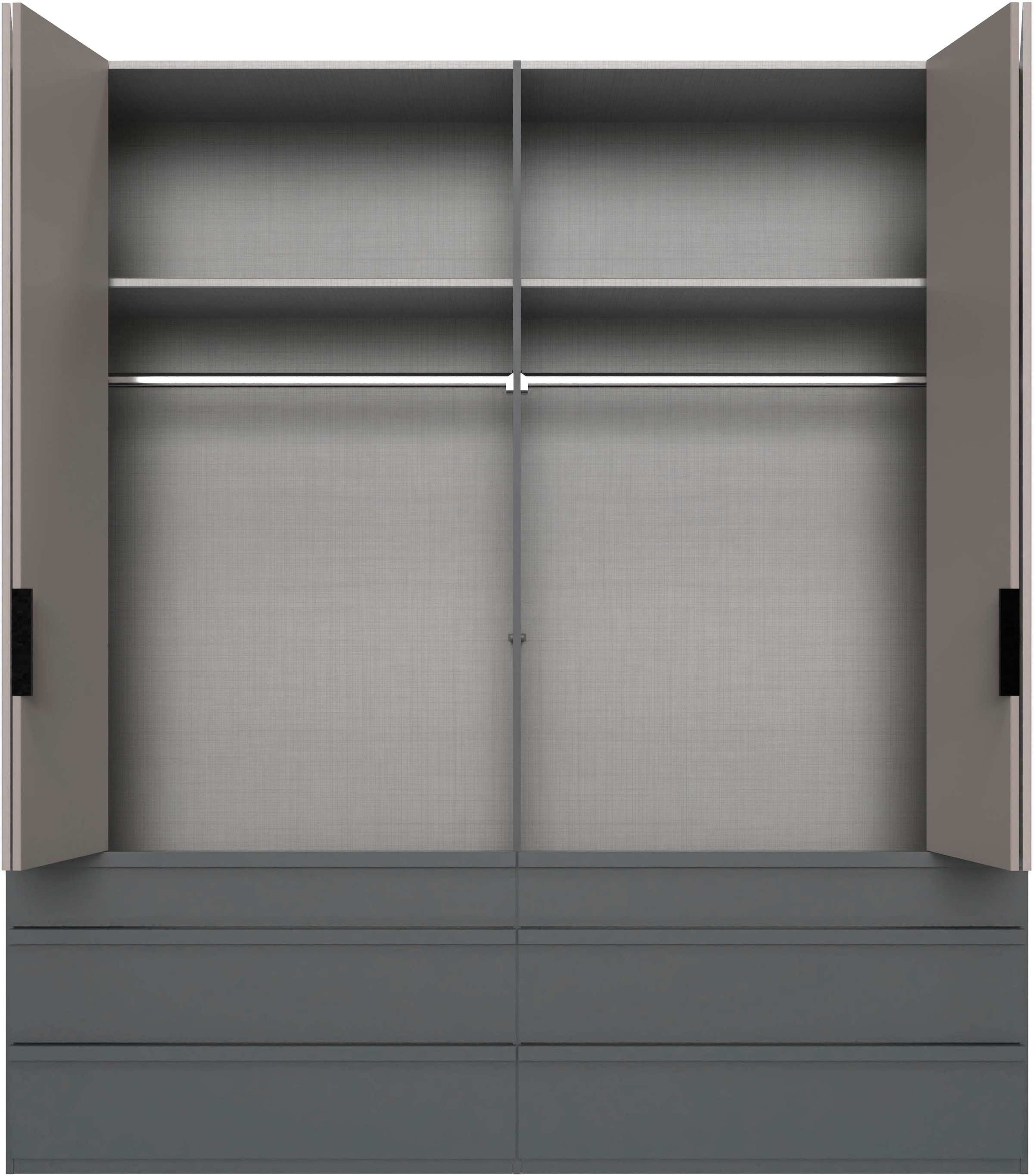 Wimex Falttürenschrank »Oxford by fresh to go, in 3 Breiten und 2 Höhen, Made in Germany«, (mit Schubladen, wahlweise mit oder ohne Spiegel), mit hochwertigen Falttüren für den perfekten Überblick