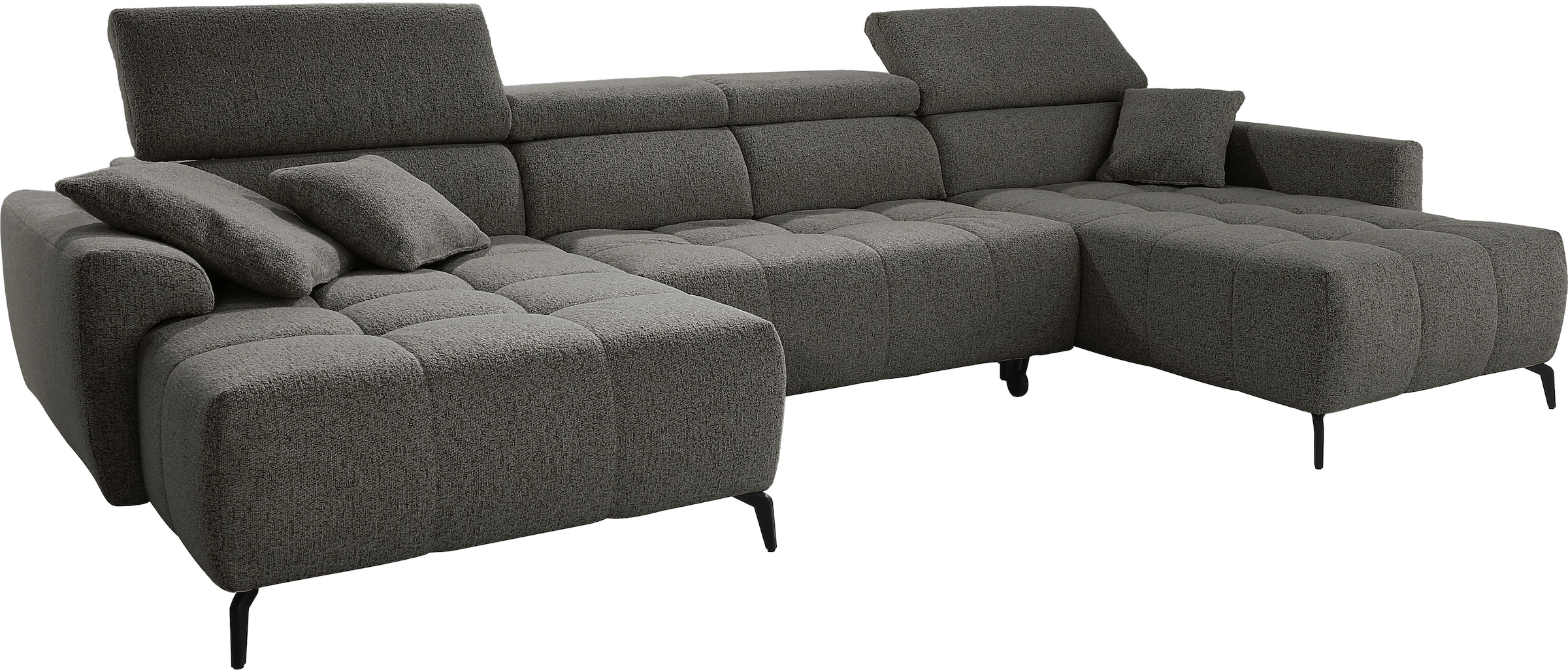Jockenhöfer Gruppe »Ultima, U-Form, B: 363cm, mit 60 cm elektrischer Sitztiefenverstellung« 140kg Belastbarkeit je Sitz, verstellbaren Kopfstützen, USB-Ports