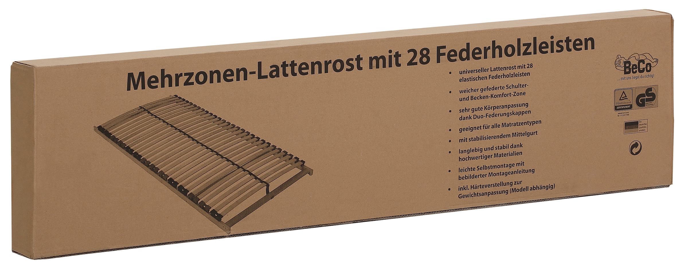 7-Zonen »Super Lattenrost Lattenrost auf Karton Beco ♕ (1 St.), Fix«, zerlegt versandkostenfrei im