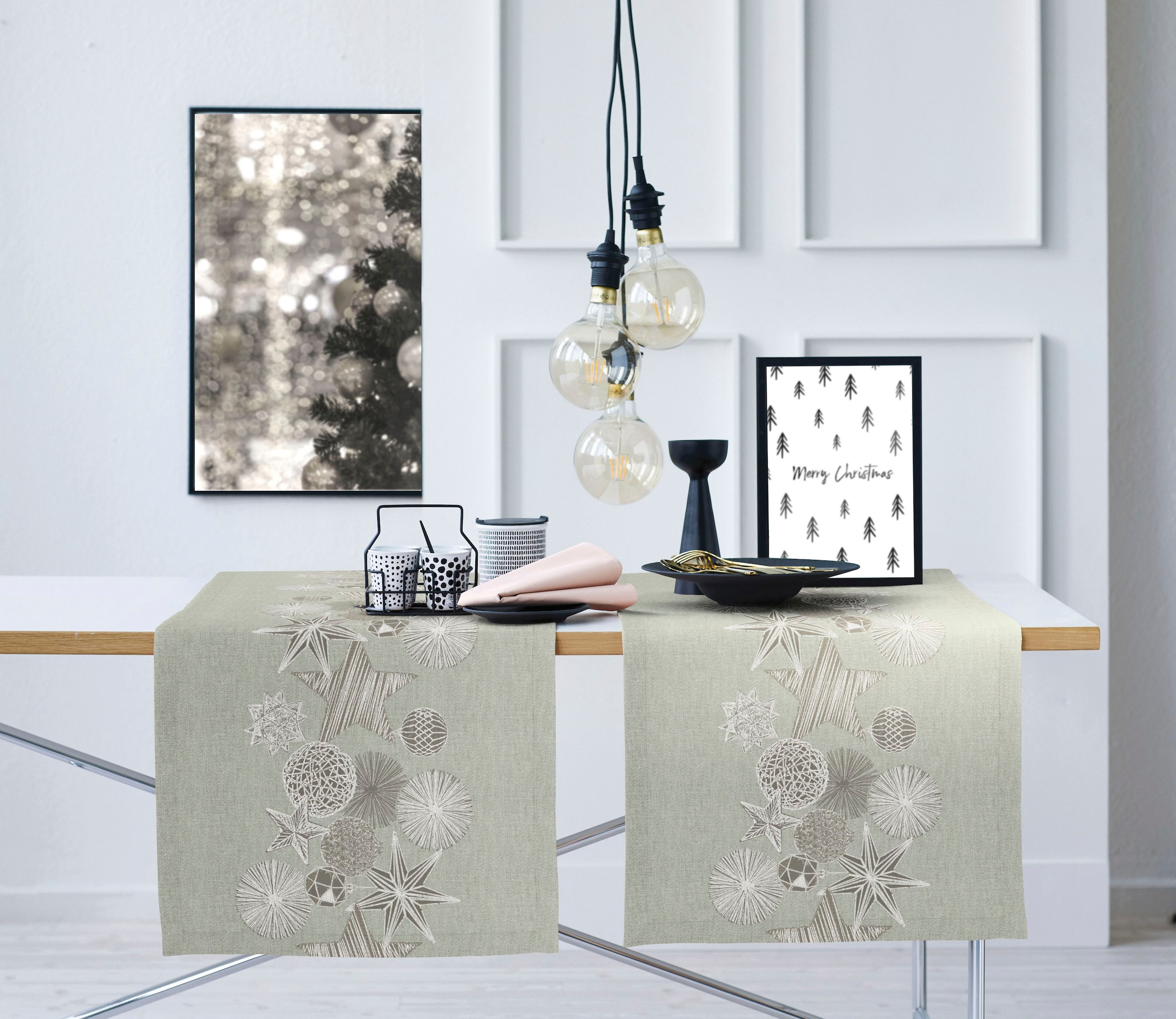 APELT Chemin de table »4708 CHRISTMAS GLAM, Weihnachtsdeko, Weihnachten« tissu jacquard Lurex