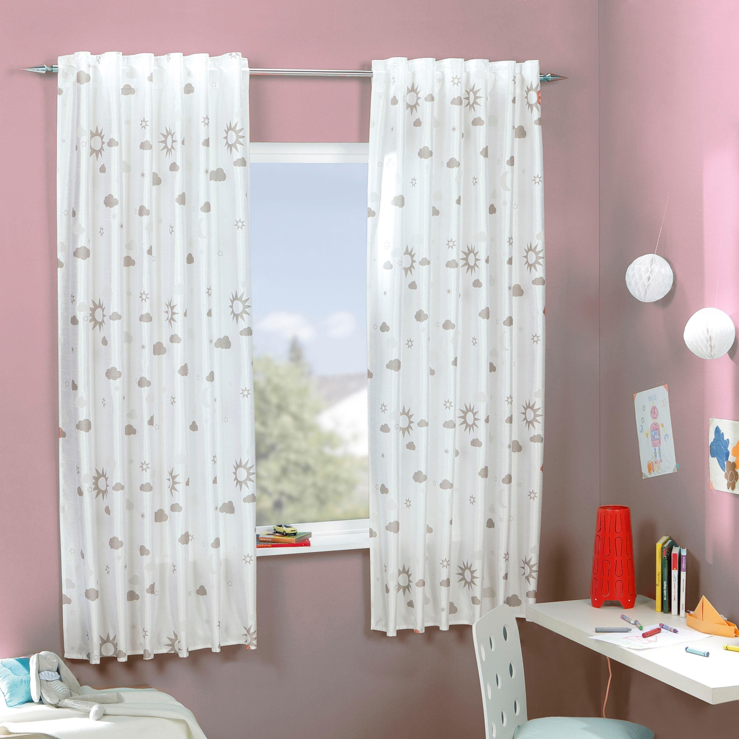 Image of Delindo Lifestyle Gardine "MAGIC" verdeckte Schlaufen 1 Stk. tlg. HxB: 175x140cm, Leuchtet in der Nacht