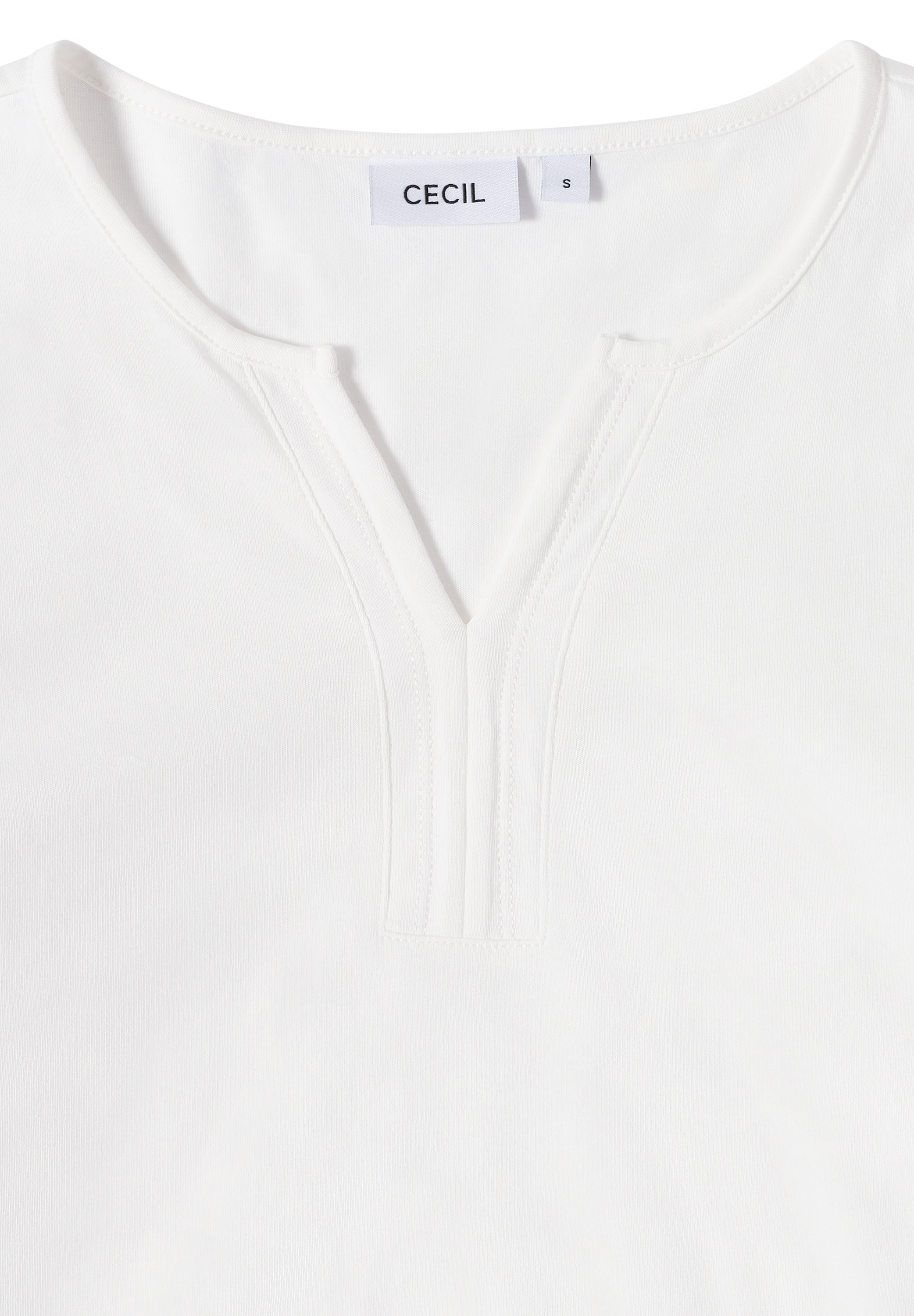Cecil Tunikashirt, Split Neck, unifarben