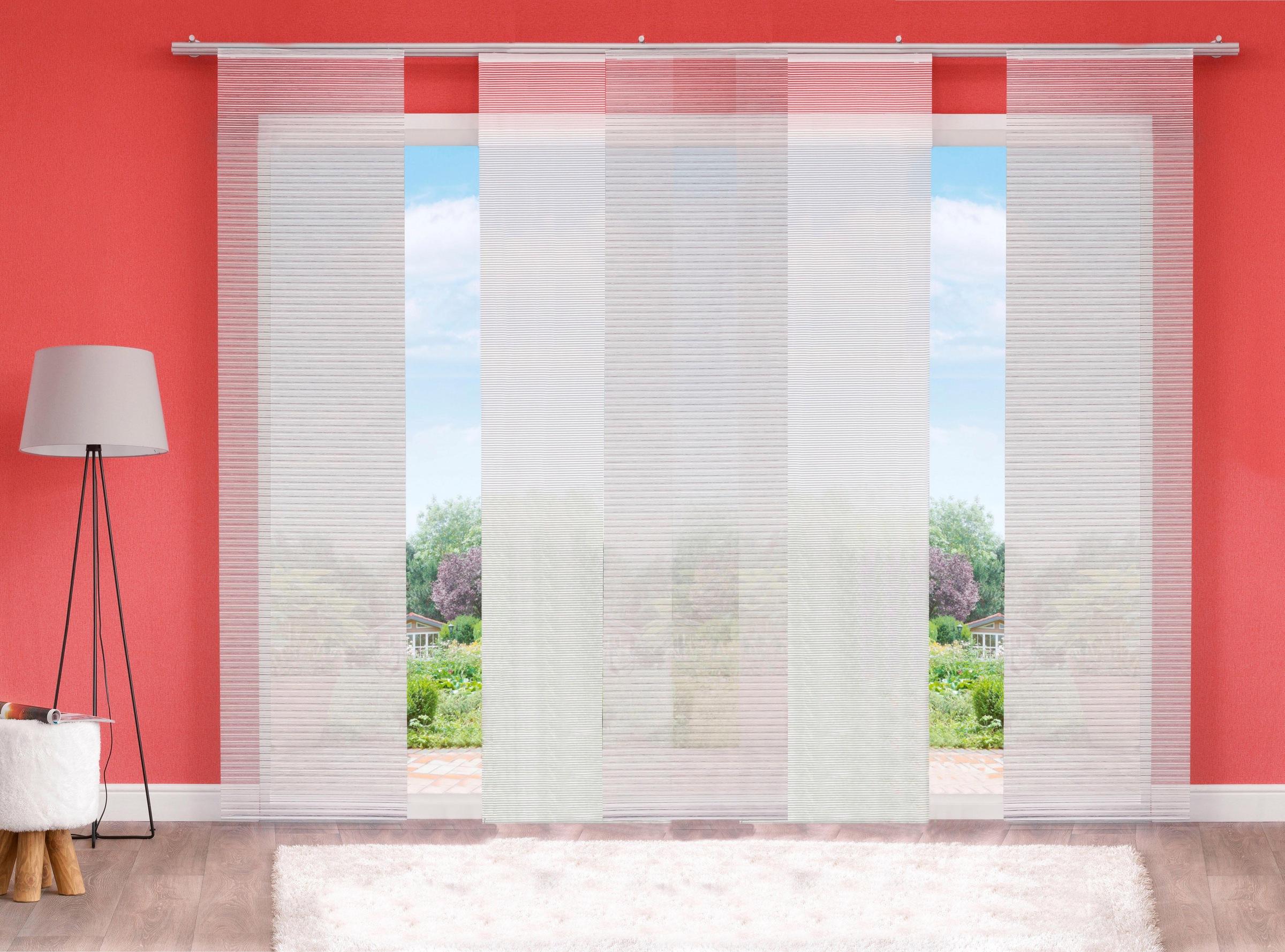 Image of HOME WOHNIDEEN Schiebegardine »IRMI«, (5 St.), HxB: 245x60, inkl. Befestigungszubehör bei Ackermann Versand Schweiz