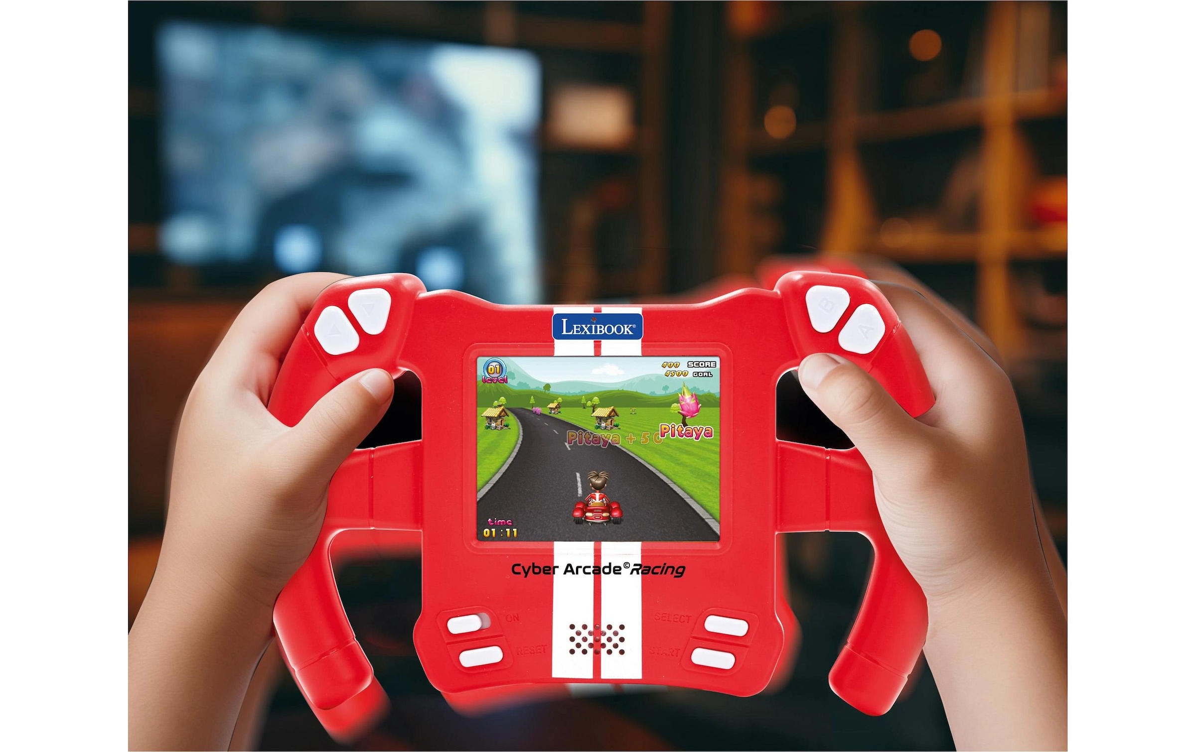 Lexibook® Spielekonsole »Lenkrad-Konsole Cyber Arcade Racing«