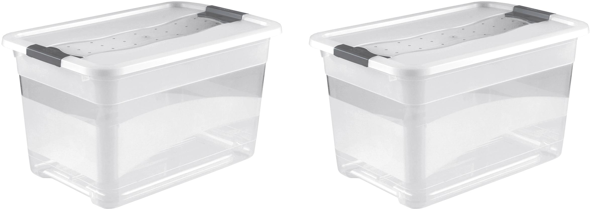 Image of keeeper Organizer "cornelia" Aufbewahrungsbox, 52 L, mit Deckel und Schiebeverschluss, Kunststoff
